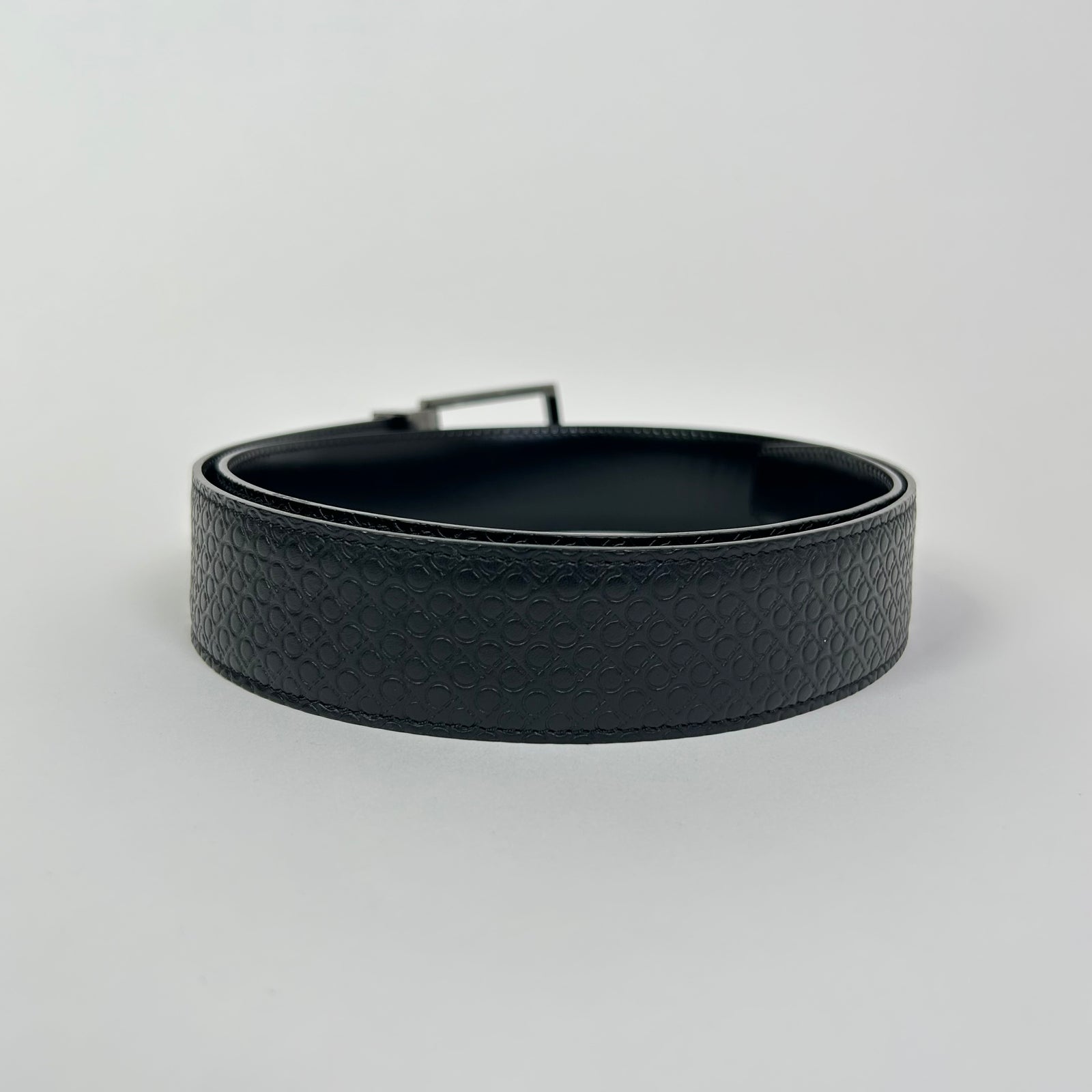 Salvatore Ferragamo Gancini Embossed Reversible Belt