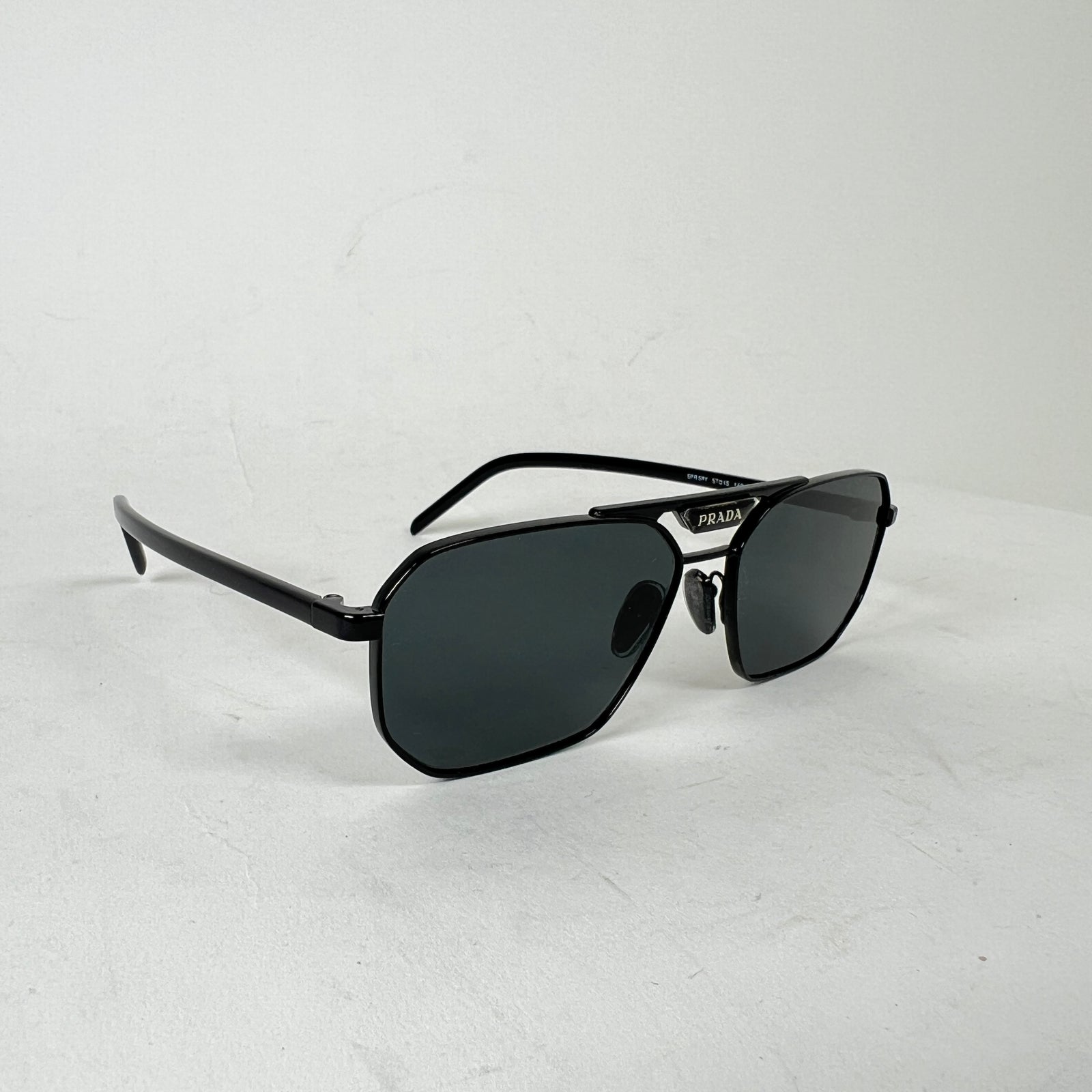 Prada Black Polarized Square Sunglasses