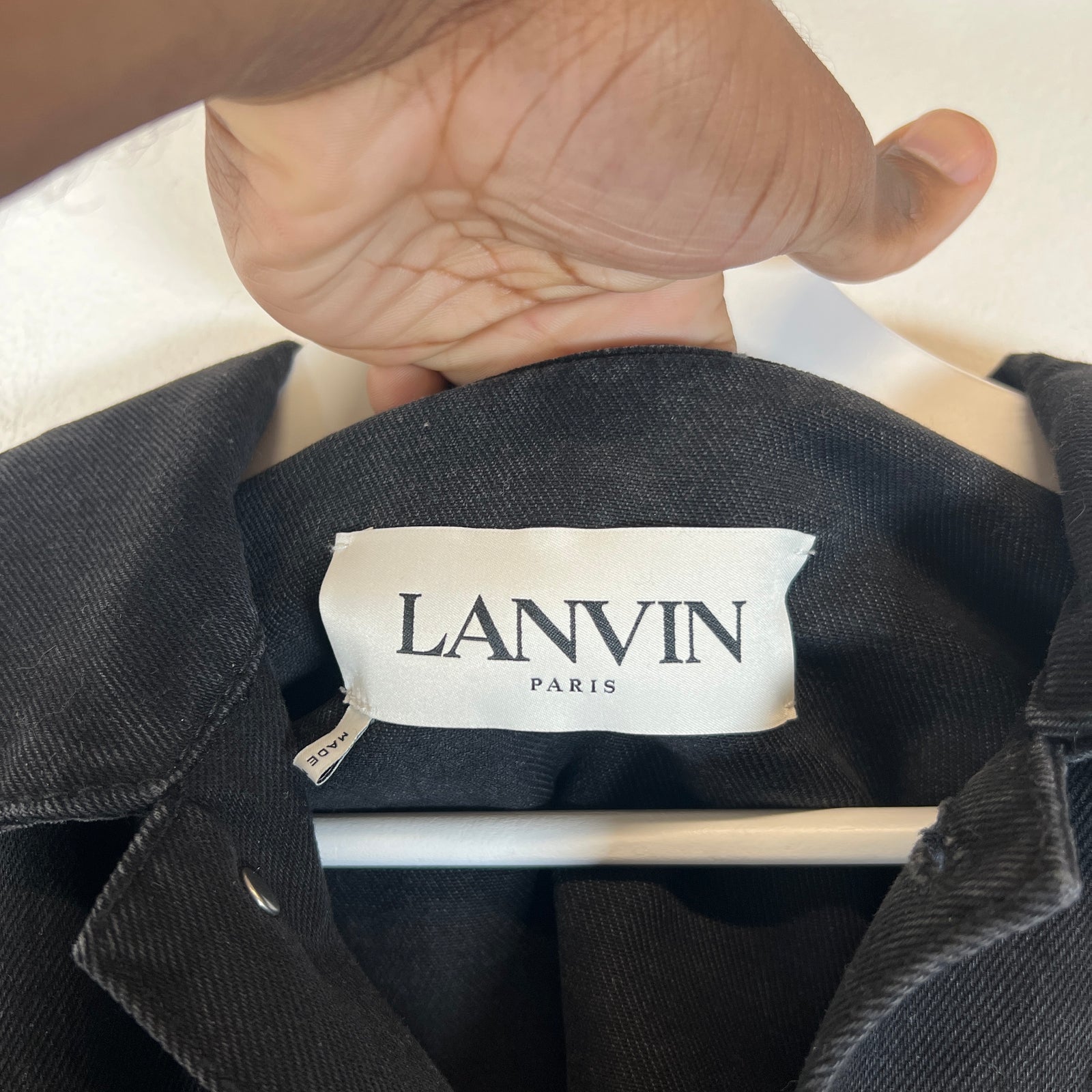 Lanvin Black Denim Jacket Size XL