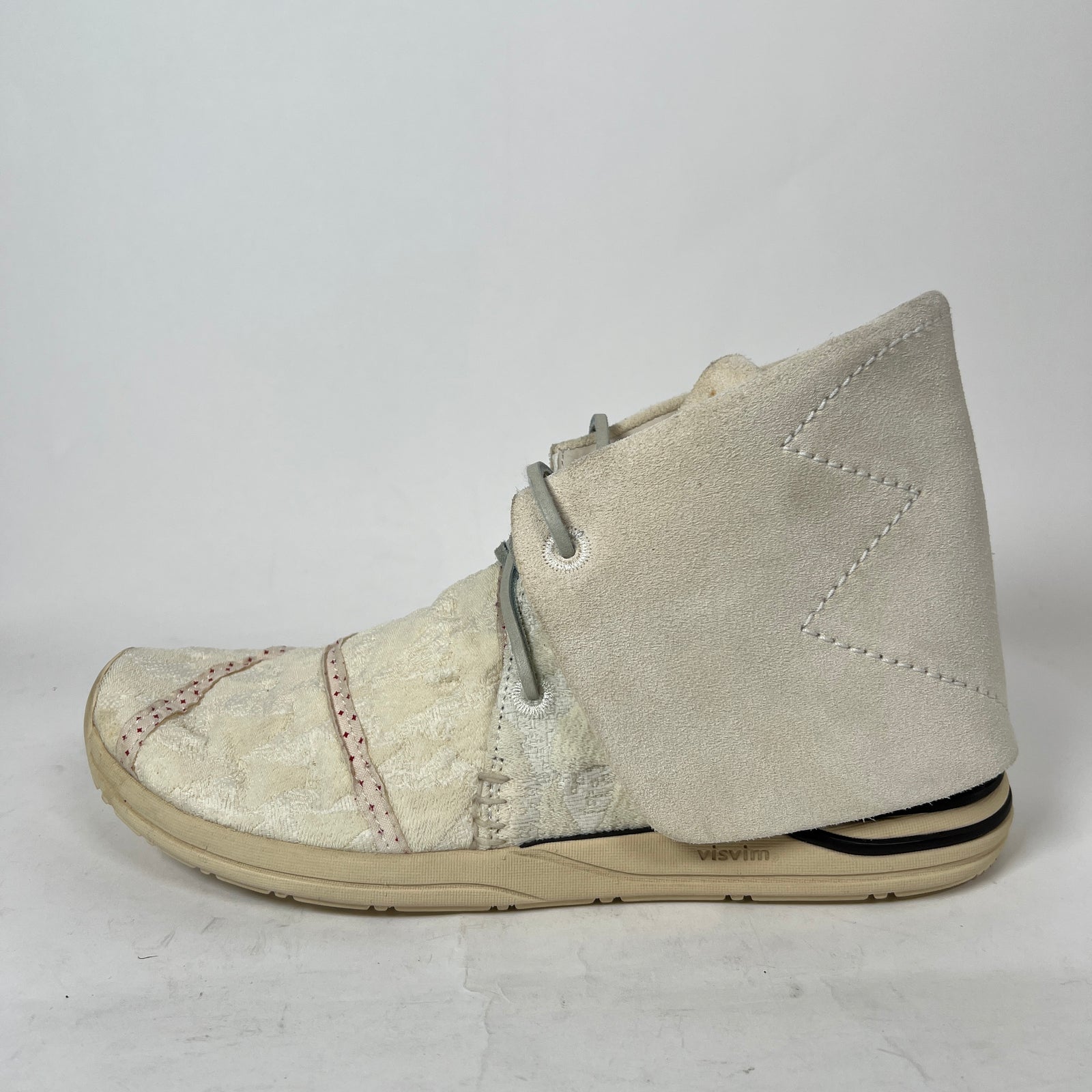 Visvim White Huron Lhamo Hi-Folk Sneaker Size 9.5