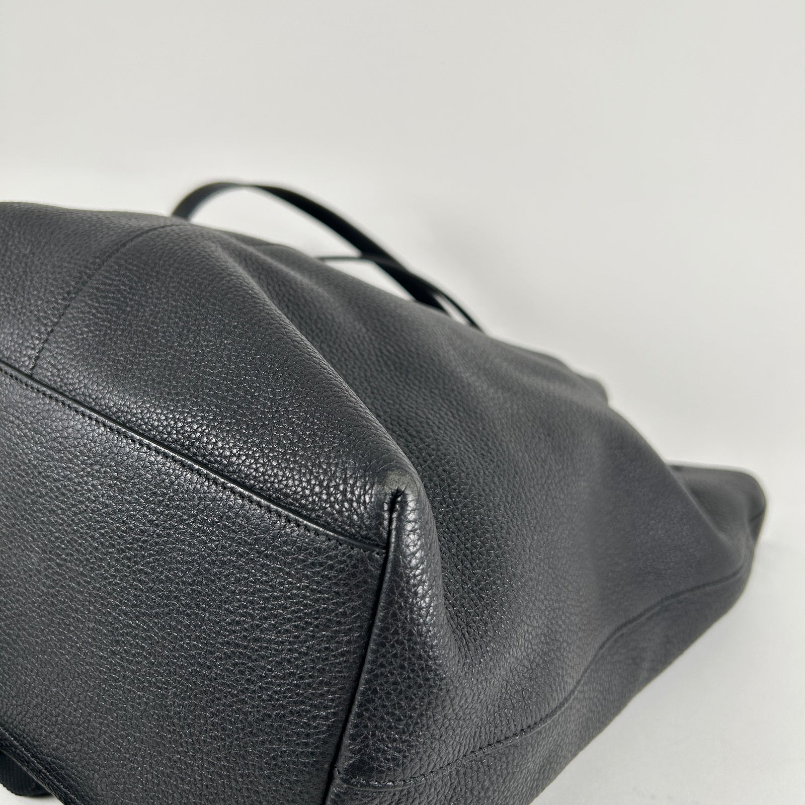 The Row Black Leather Bucket 10 Backpack