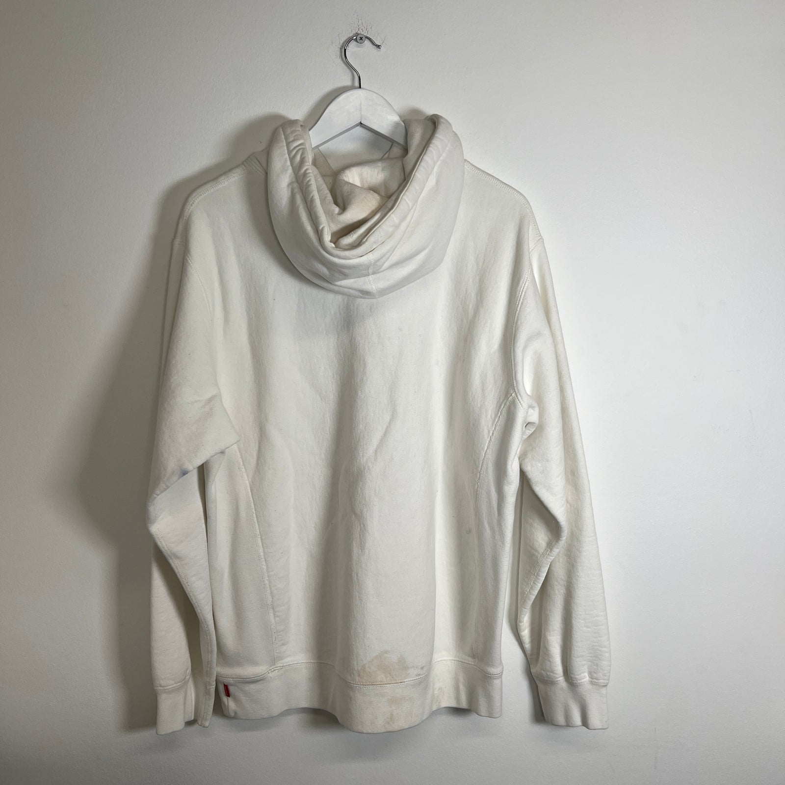 Supreme White Box Logo Hoodie Size L