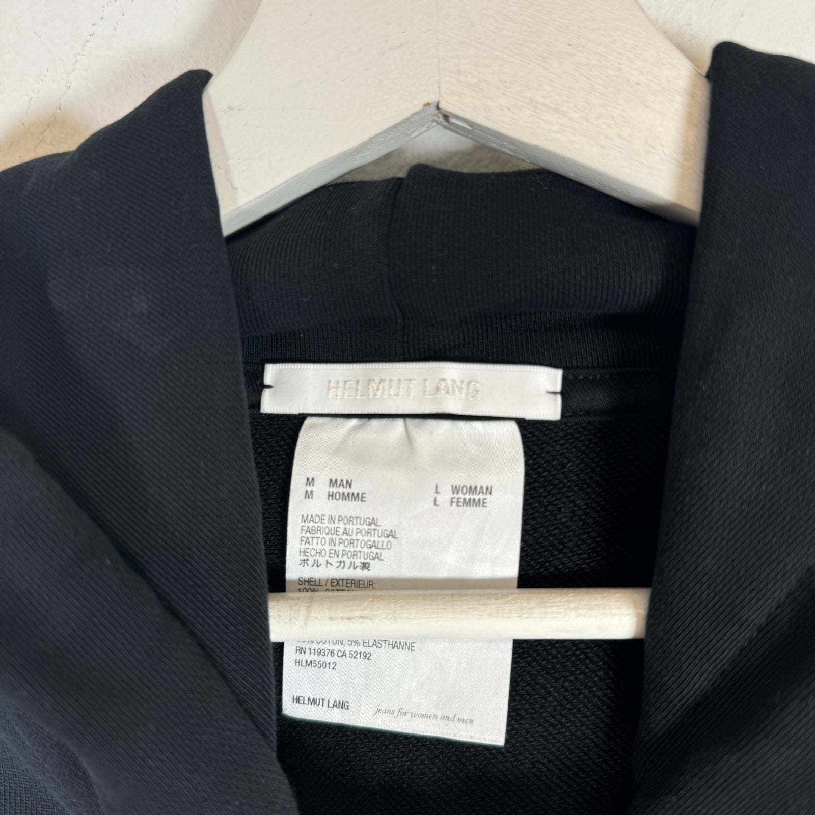 Helmut Lang Black Impress Hoodie Size M