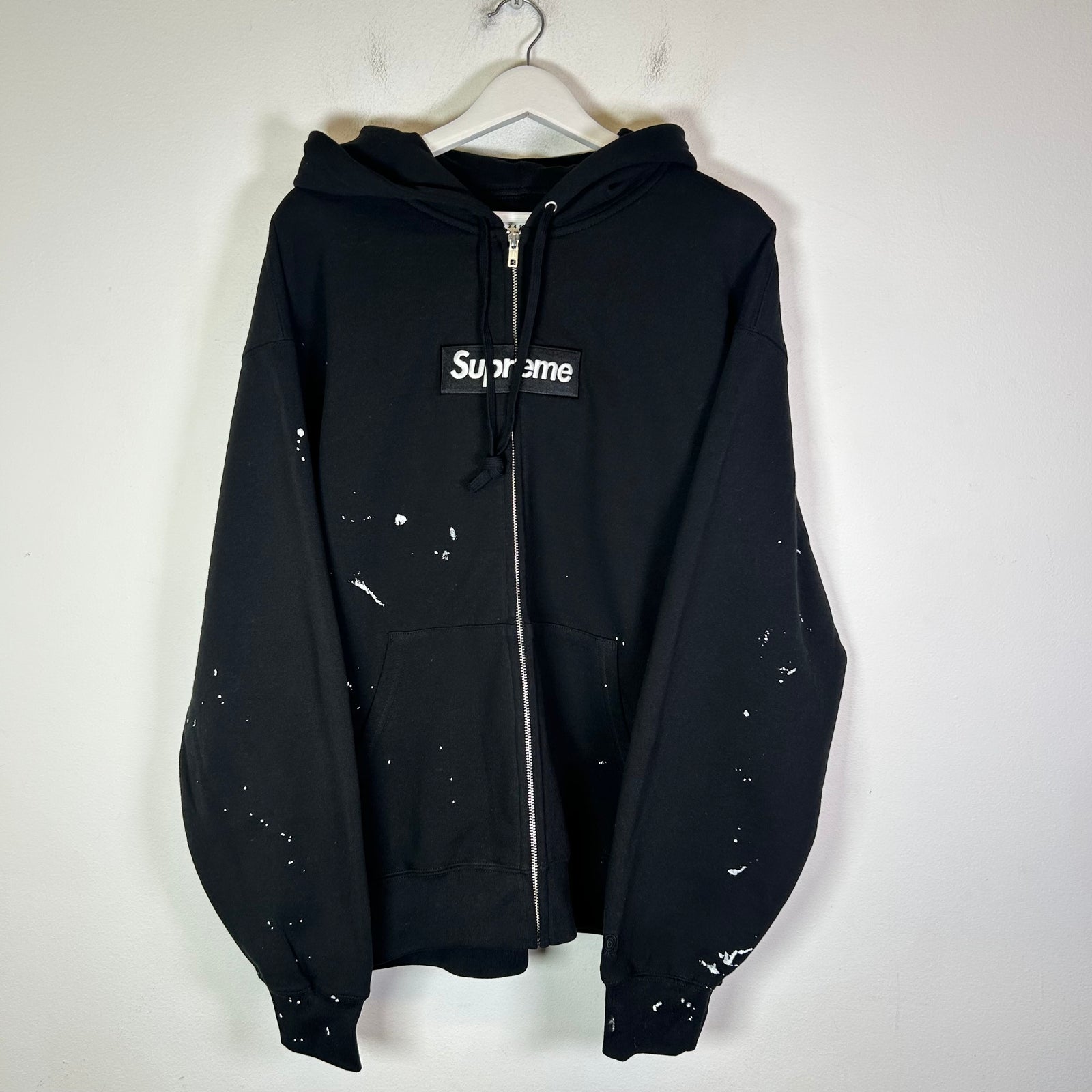 Supreme x MM6 Maison Margiela Box Logo Zip-Up Hoodie