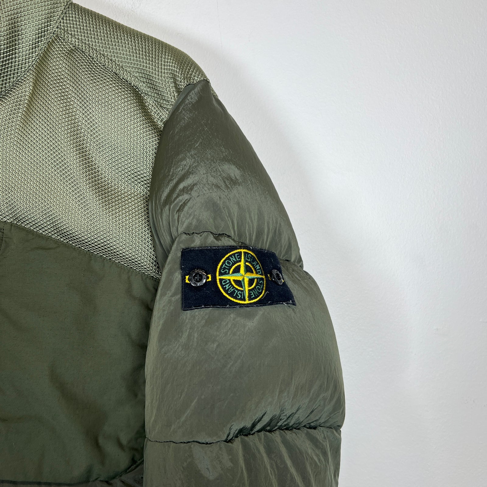 Stone Island Olive Modified Panama Down Jacket Size M
