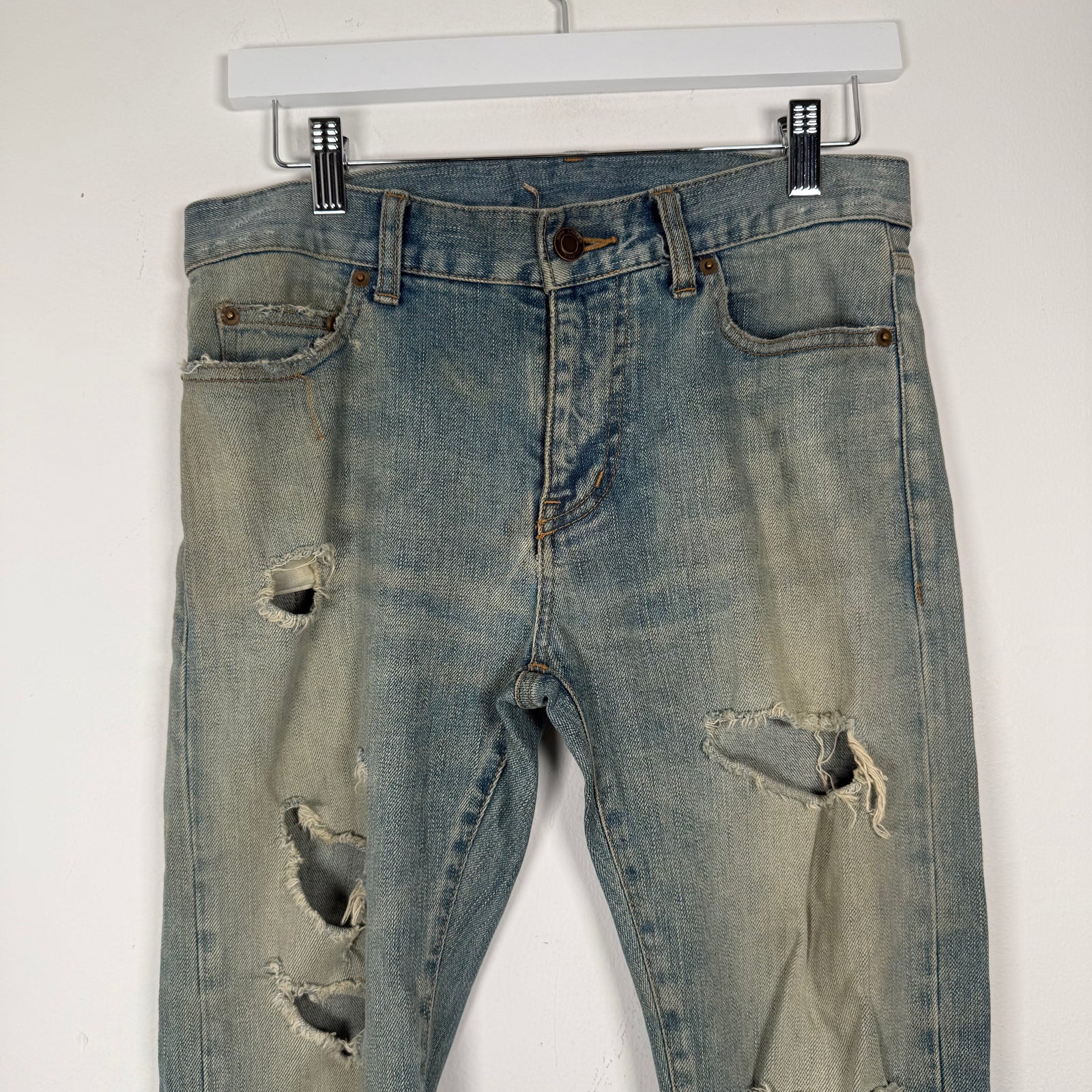 Saint Laurent Jeans Lightwash Distressed D02 Size 27