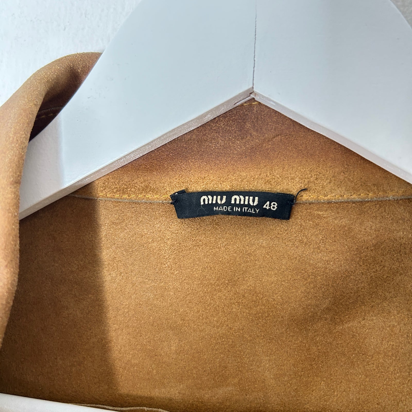 Miu Miu Leather Over Shirt Size 48