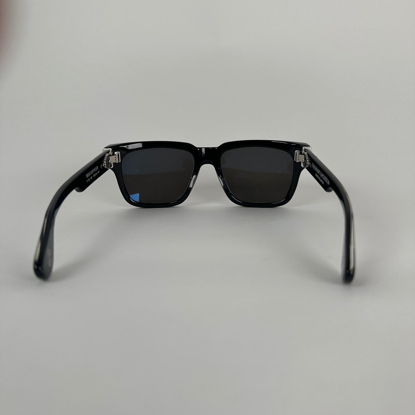 Chrome Hearts Black/Silver Box Officer Sunglasses