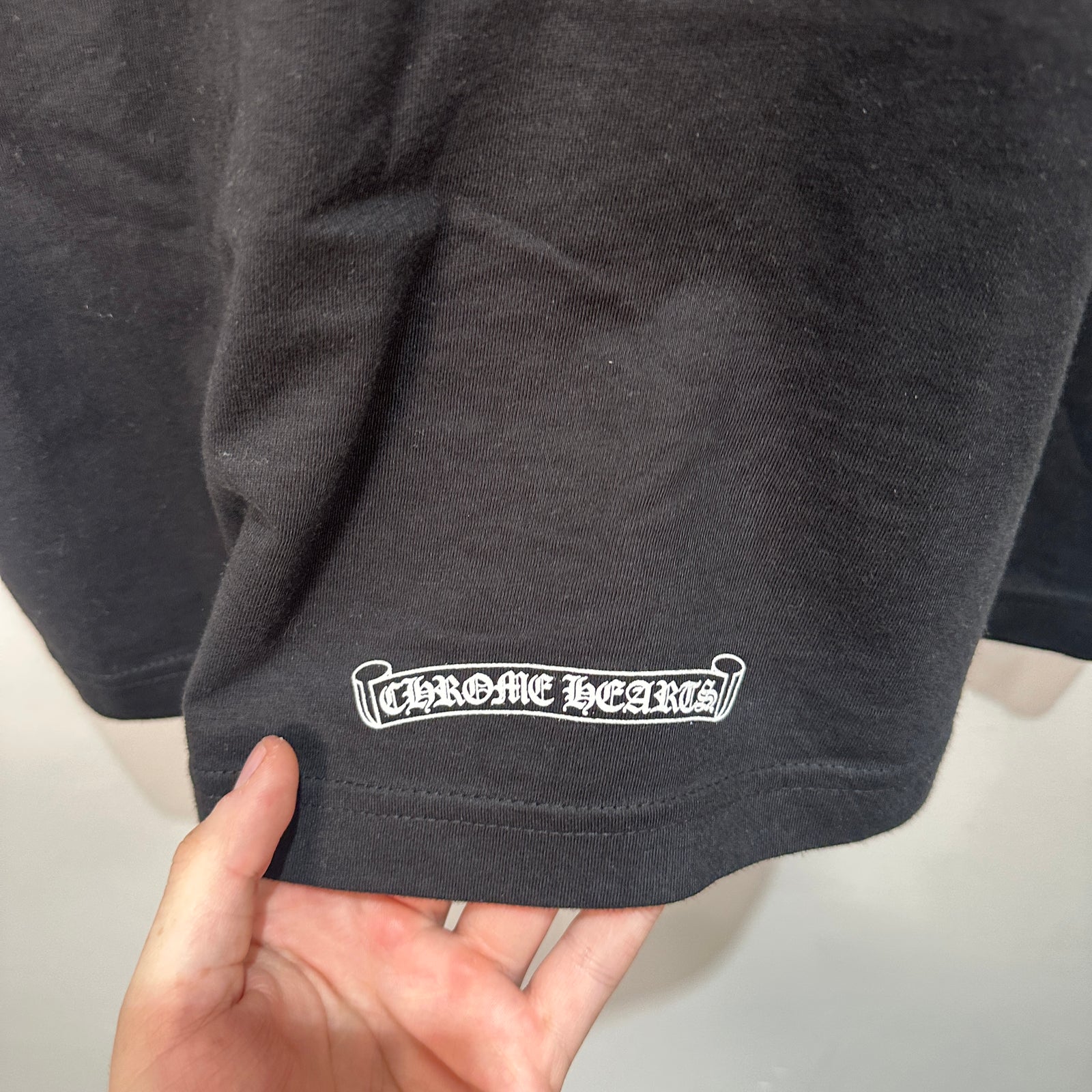 Chrome Hearts Collar Logo Black T-Shirt Size M