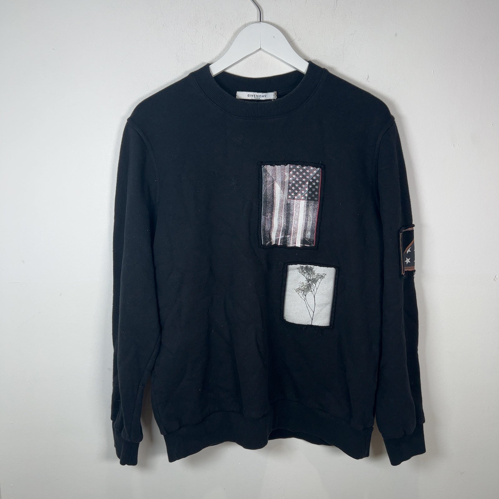 Givenchy 2016 American Flag Patch Crewneck