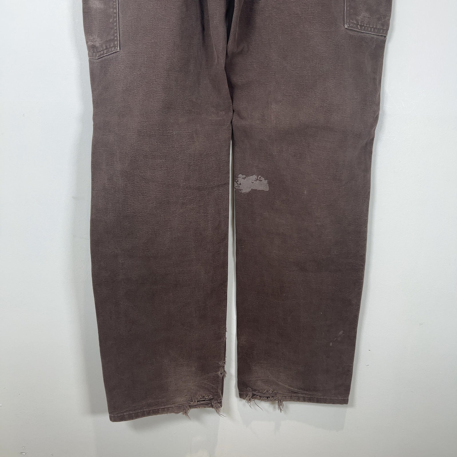 Carhartt Faded Brown Distressed 'Double Knee' Carpenter Pants