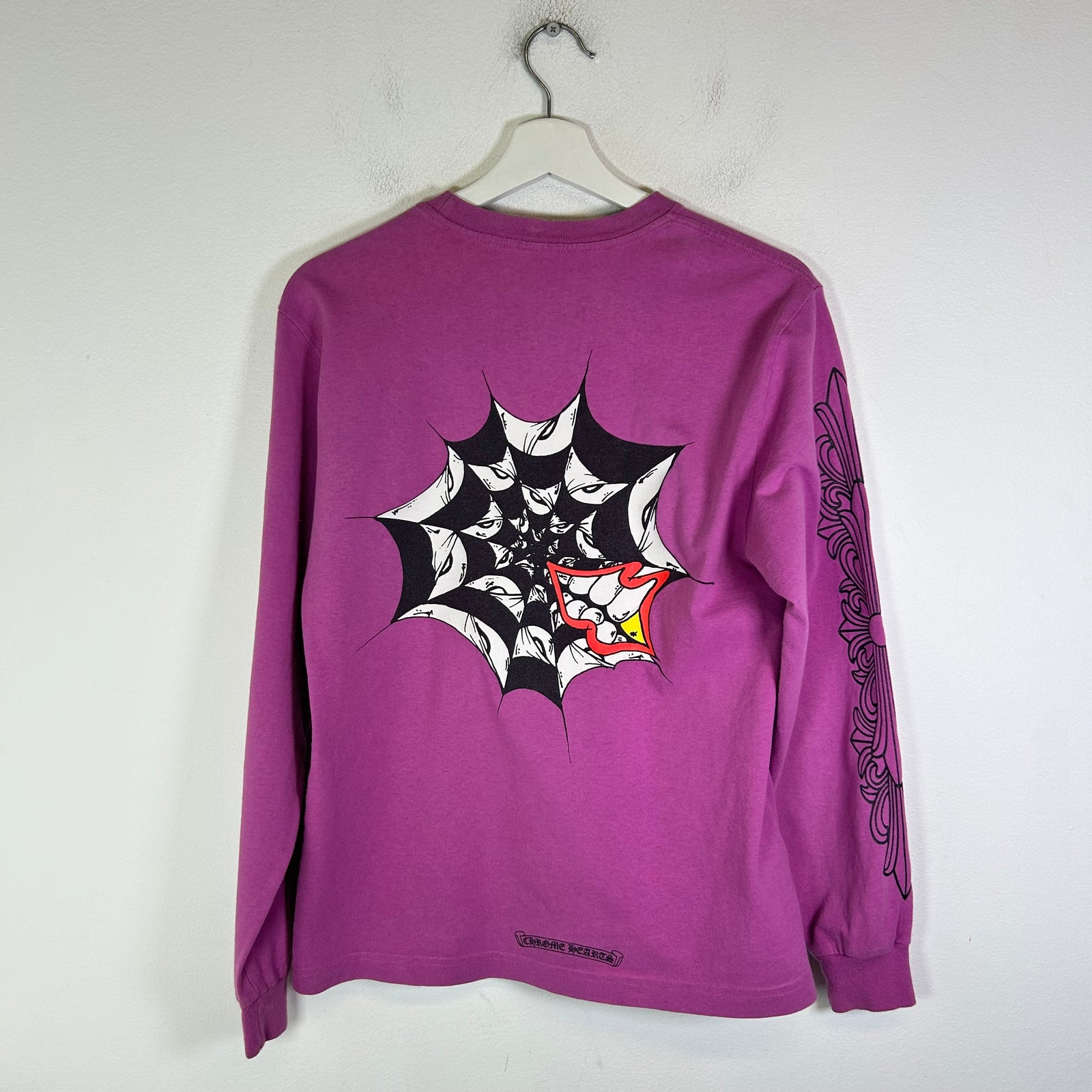 Chrome Hearts Matty Boy Purple Spider Web Longsleeve Size S