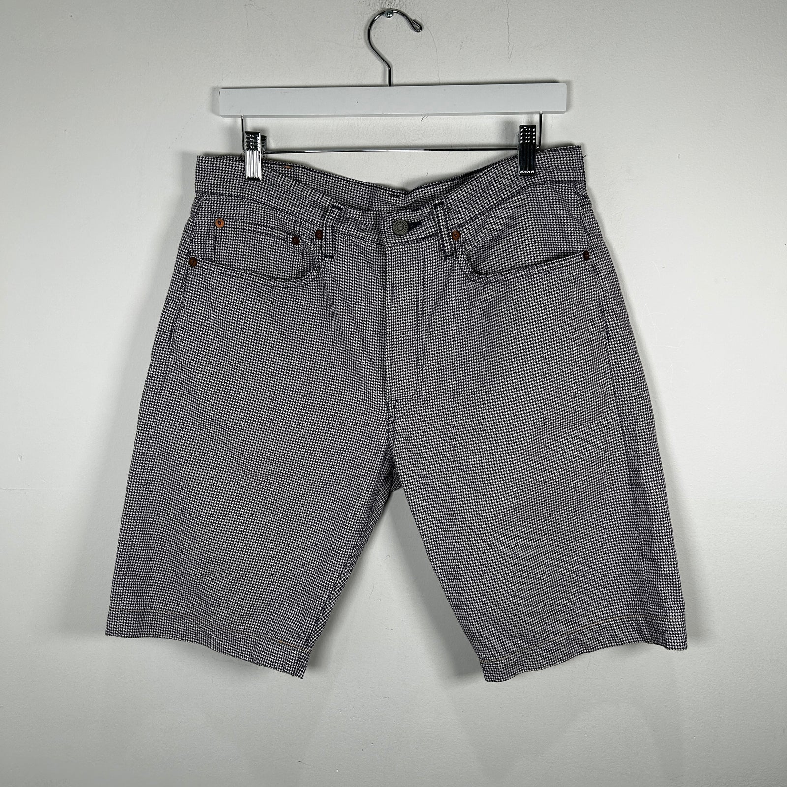 Kapital Blue Houndstooth Shorts Size 36