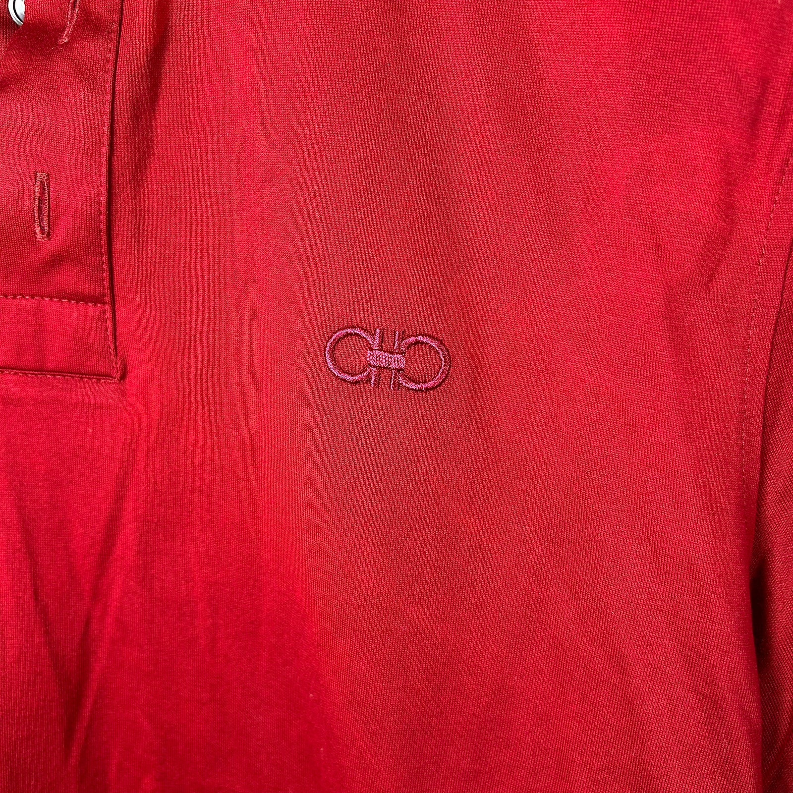 Ferrgamo Burgandy Longsleeve Polo Size S