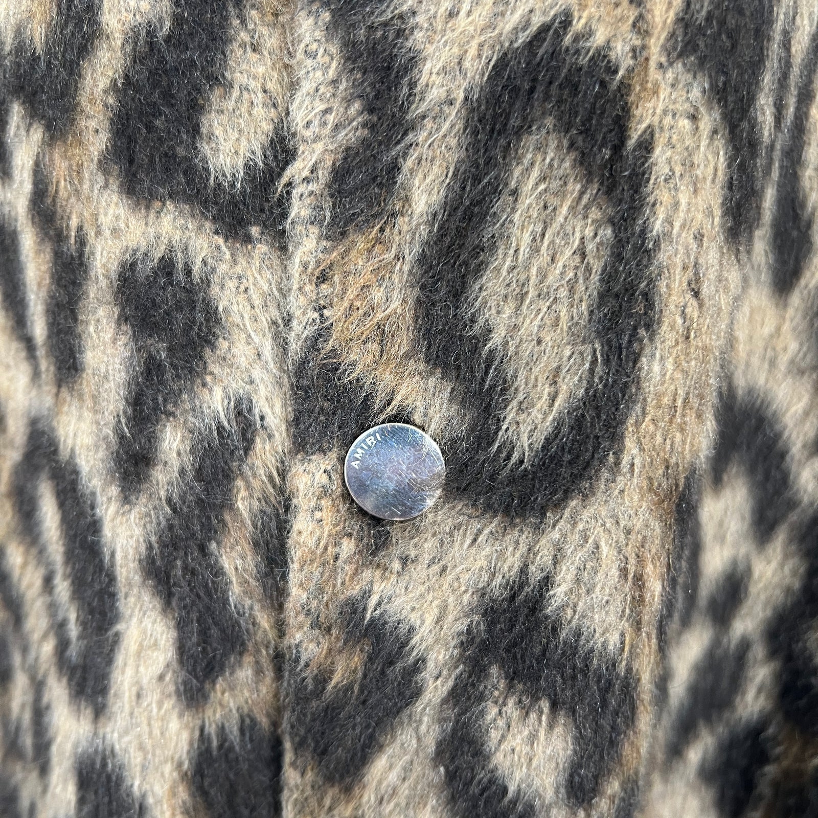 Amiri Leopard Bone Varsity Size M