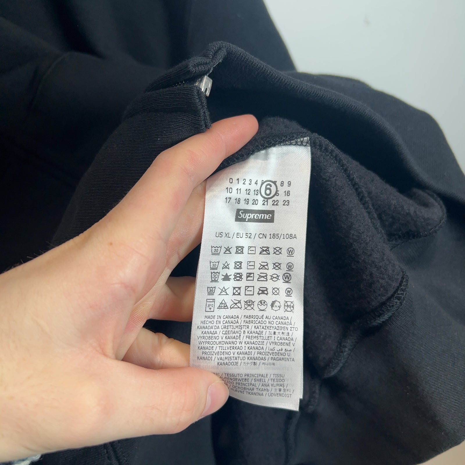 Supreme x MM6 Maison Margiela Box Logo Zip-Up Hoodie