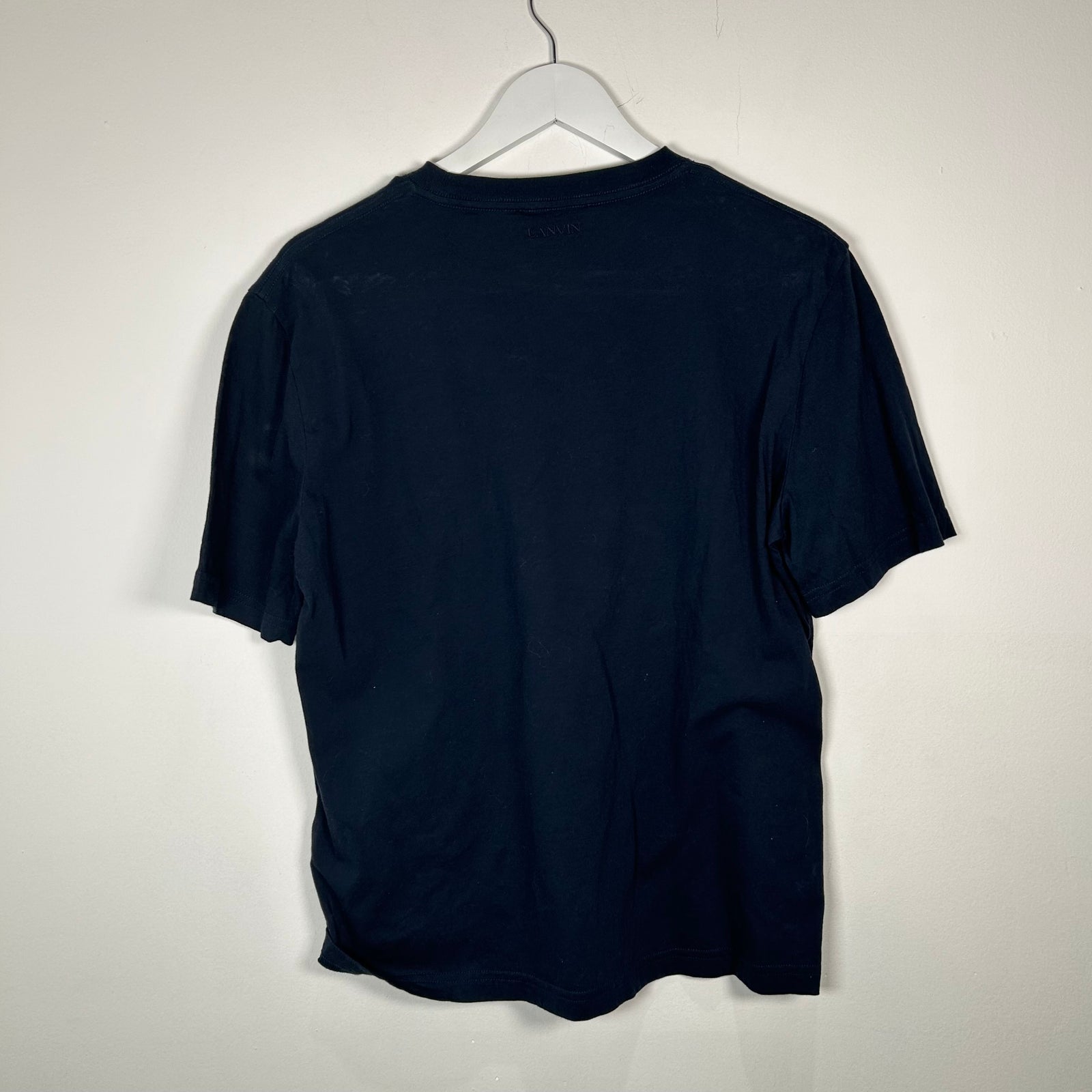 Lanvin Navy Curb Logo T-Shirt Size S
