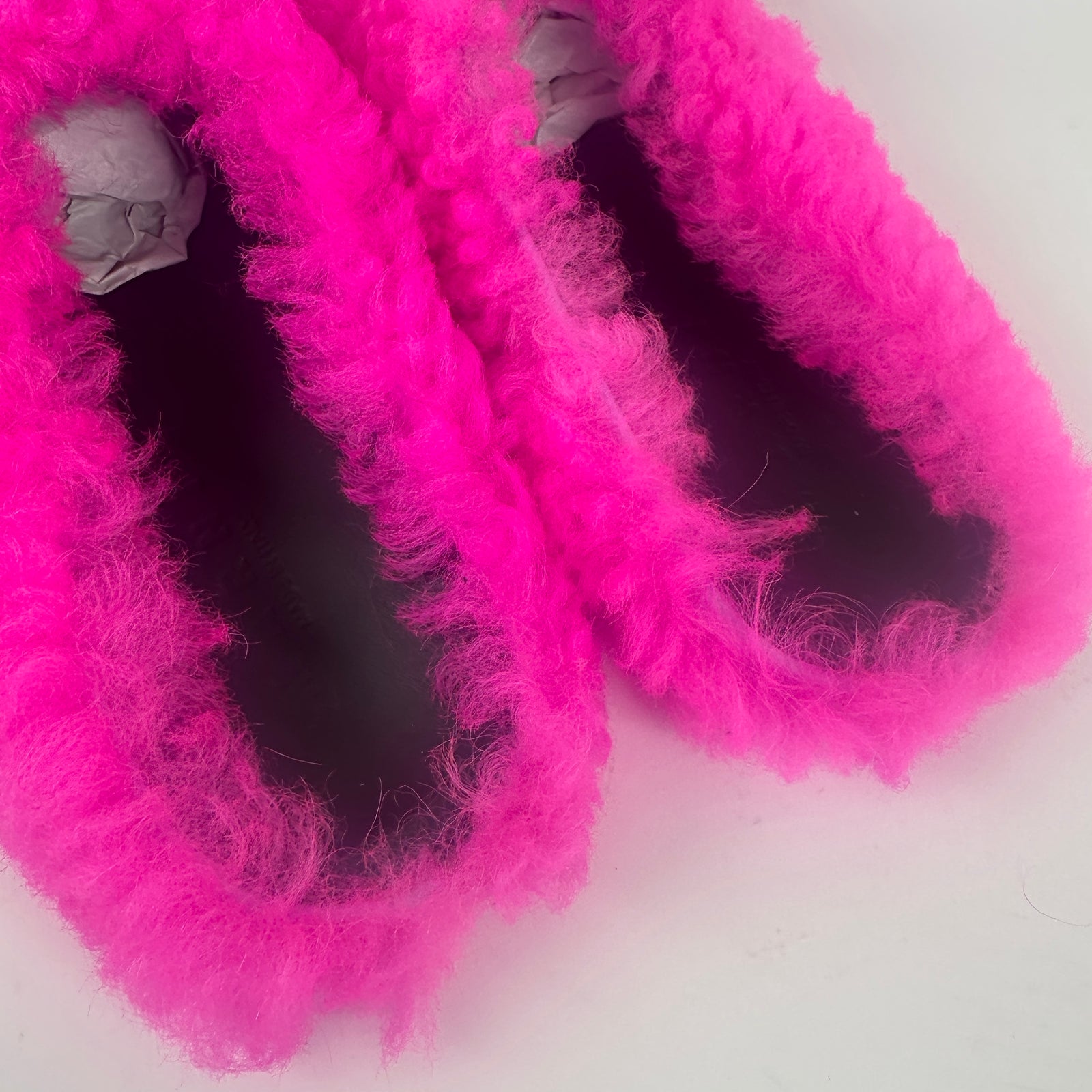 Marni Pink Shearling Fussbet Slip-On Sandals Size 45