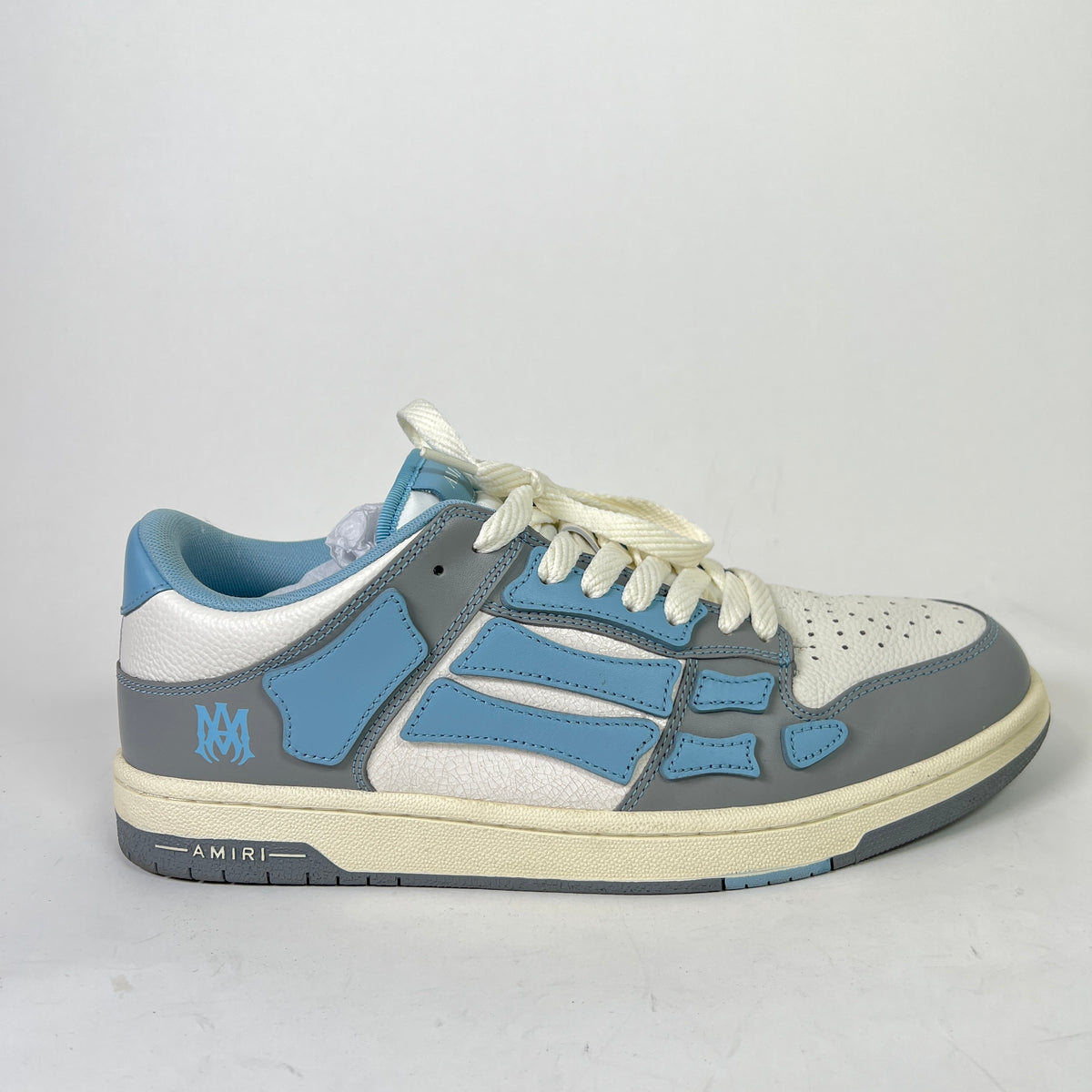 Amiri Blue/Grey Varsity Skel Low-Top Sneakers