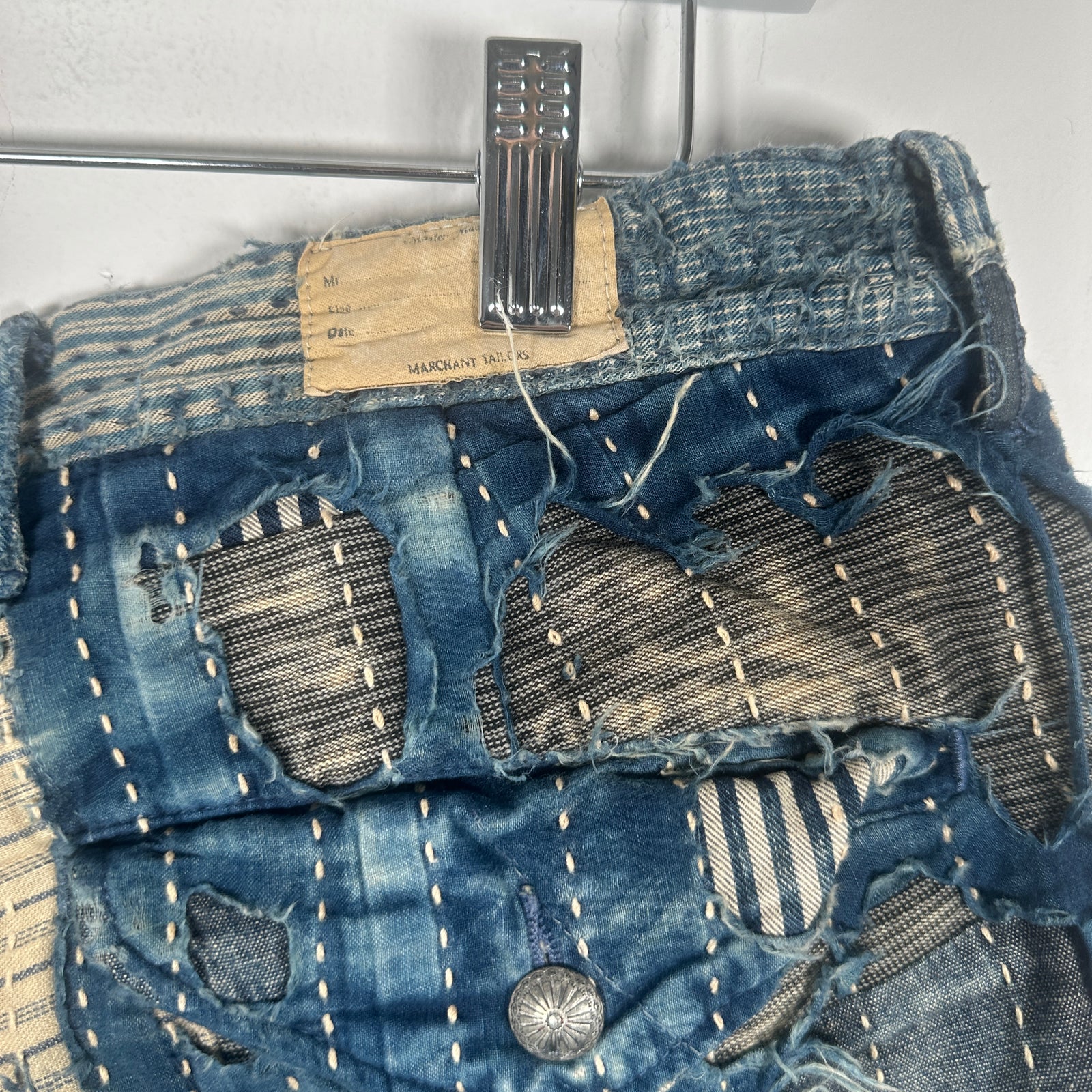 Kapital Boro Denim Shorts Size 34