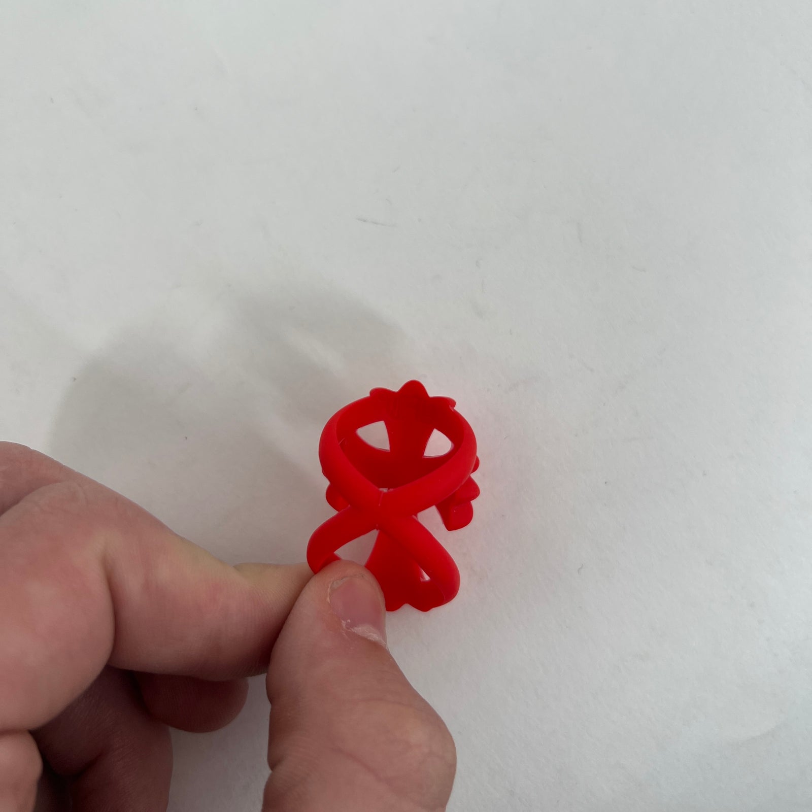 Chrome Hearts Red Silicone Infinity Ring