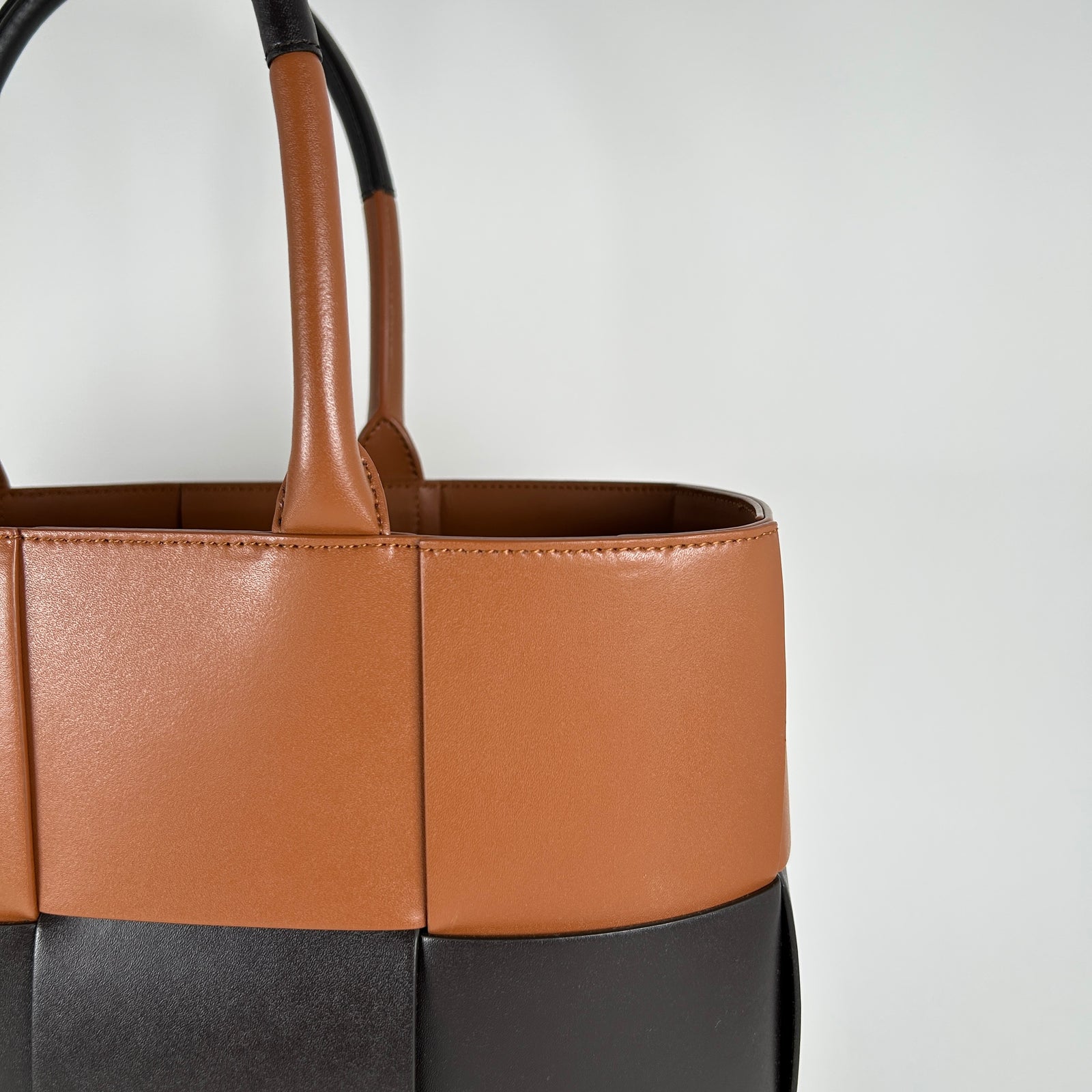 Bottega Veneta Two-Tone Brown Large Arco