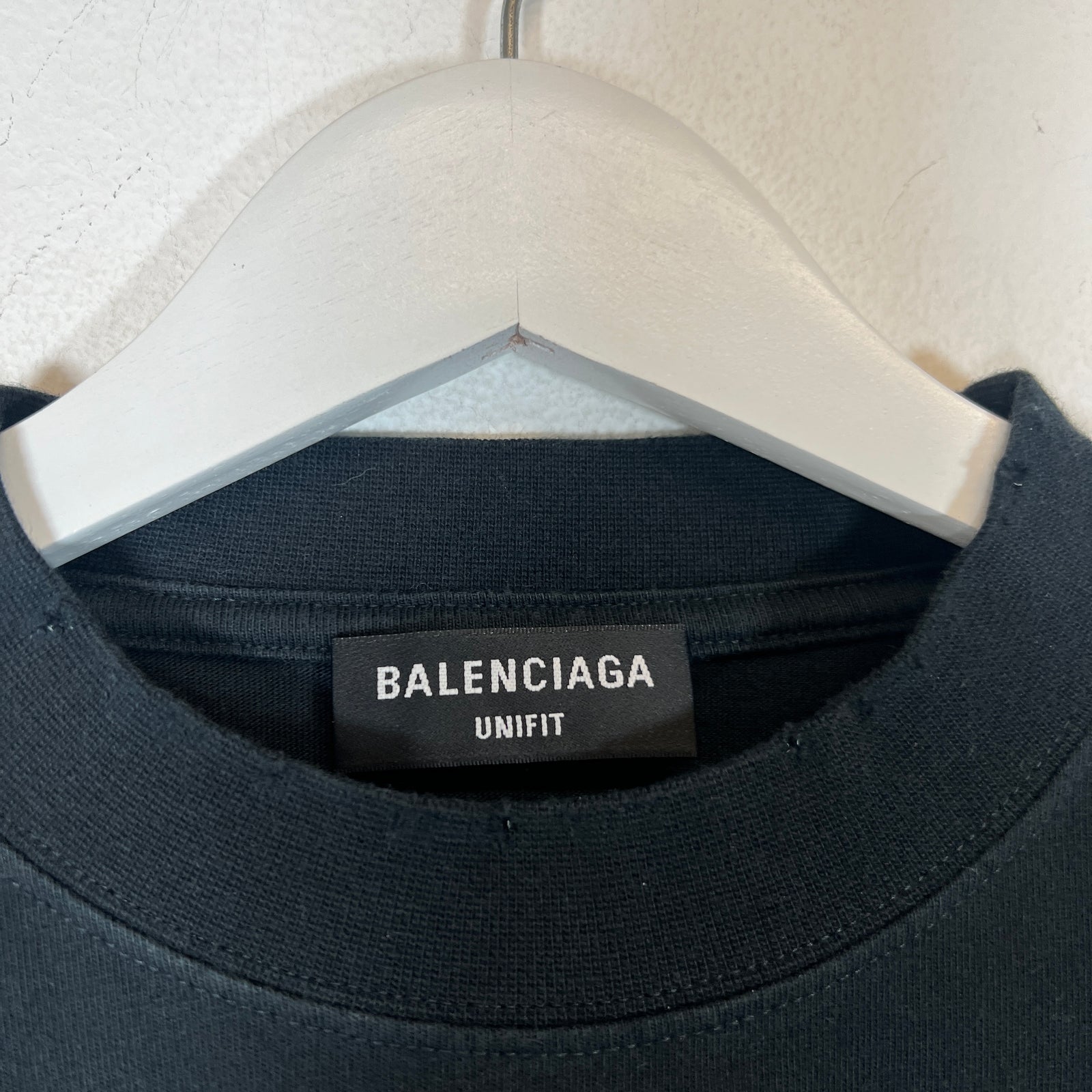 Balenciaga Black Metal Logo T-Shirt Size 2