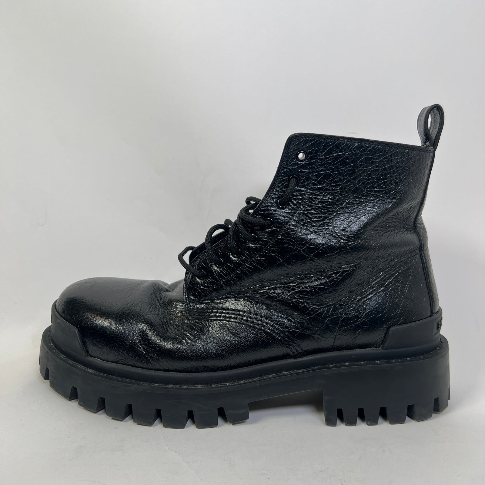 Balenciaga Tumble Leather Strike Boot Size 45