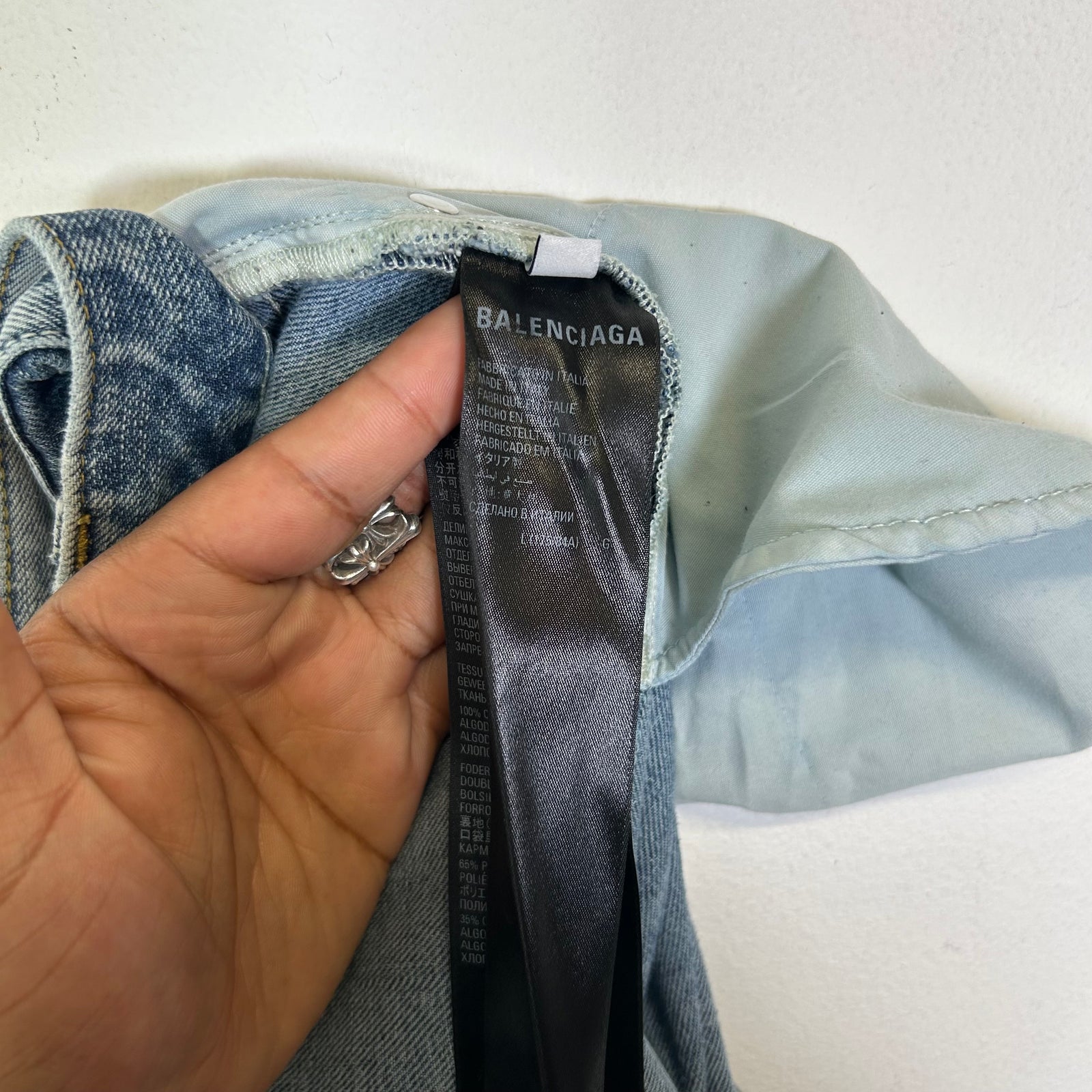 Balenciaga FW22 Lost Tape Flared Denim Jeans