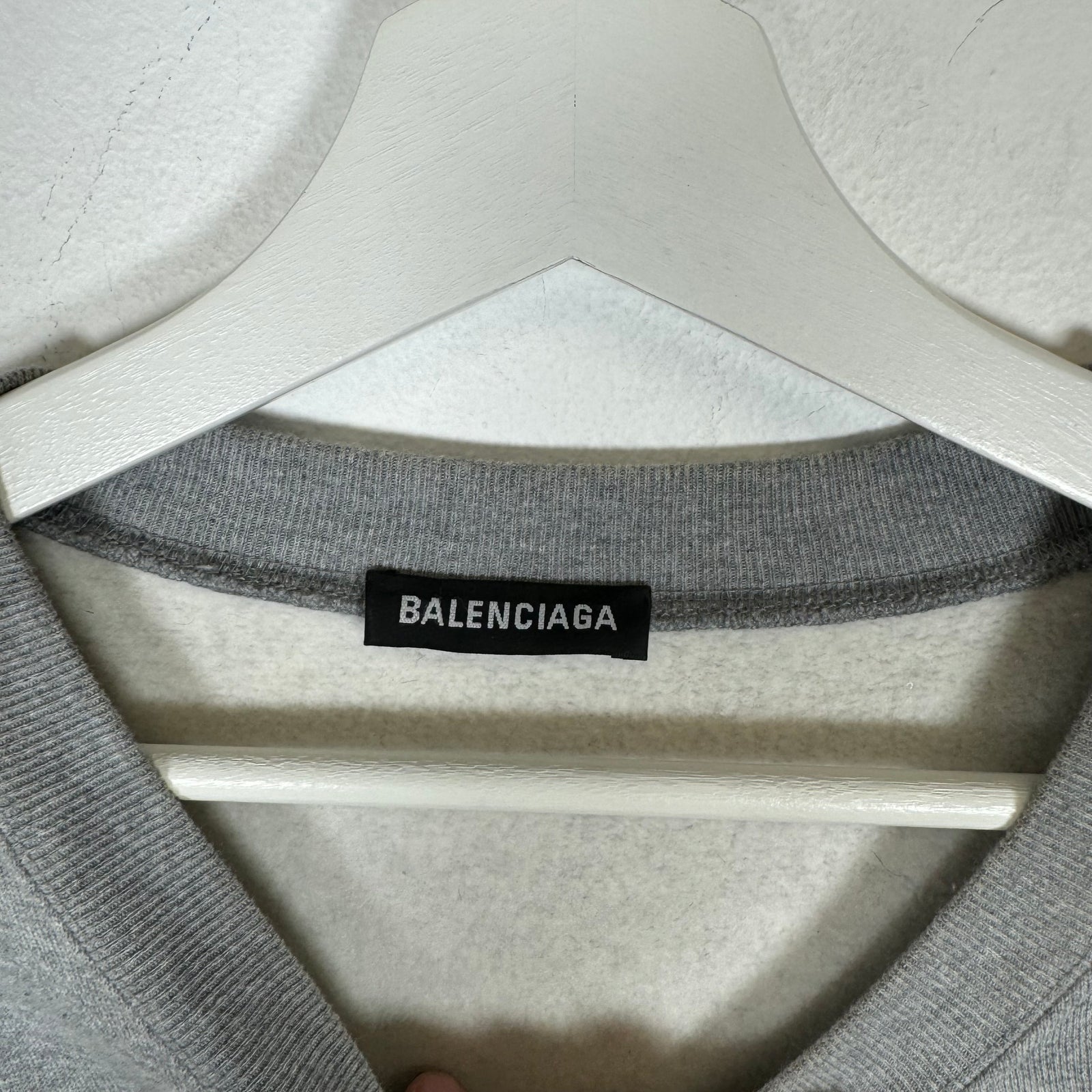 Balenciaga Paris Grey Logo Sweater Size XXL