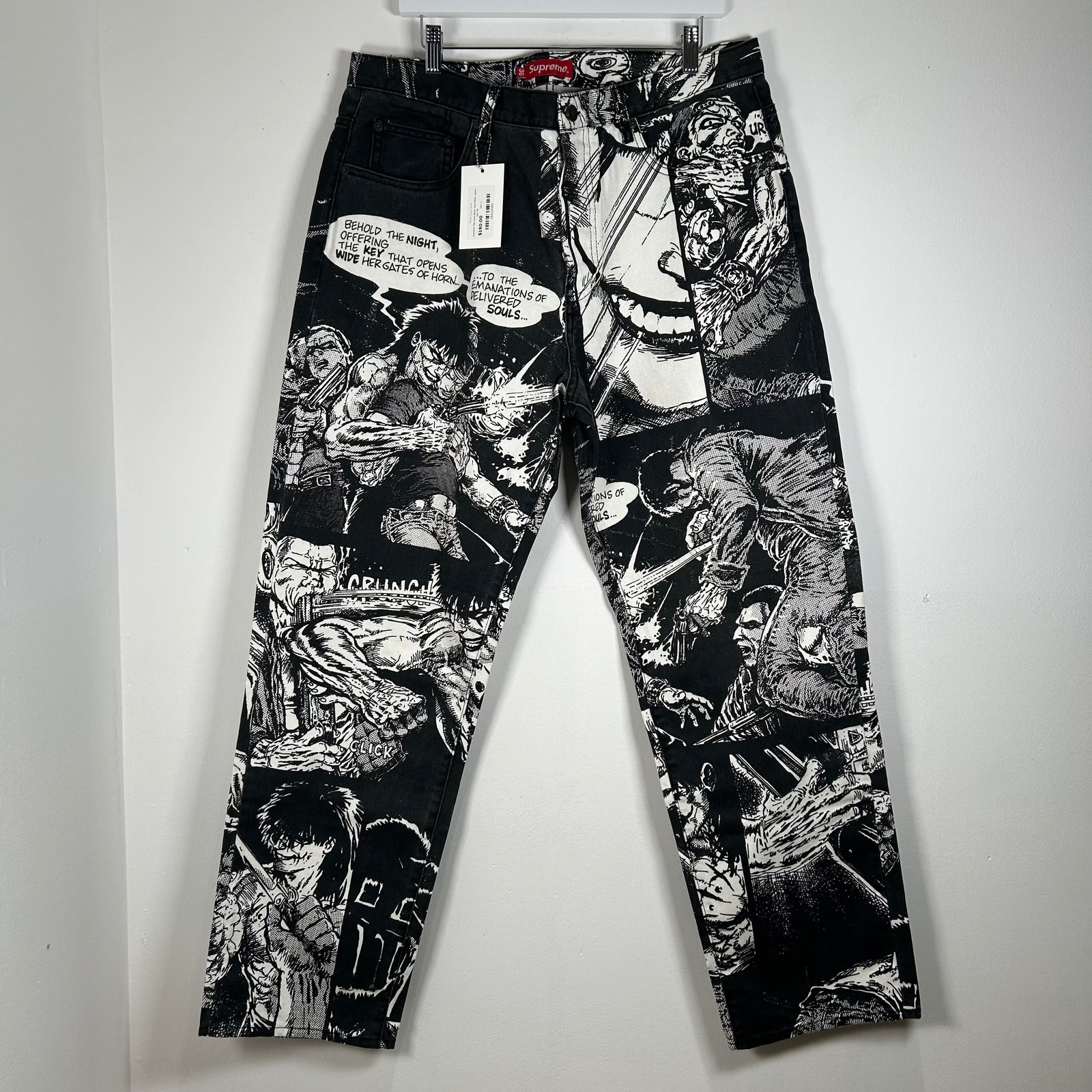 Supreme The Crow Black And White Jeans Size 36