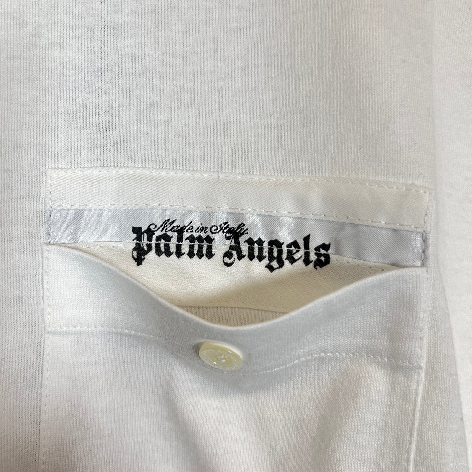 Palm Angels White Pocket Logo T-Shirt Size S