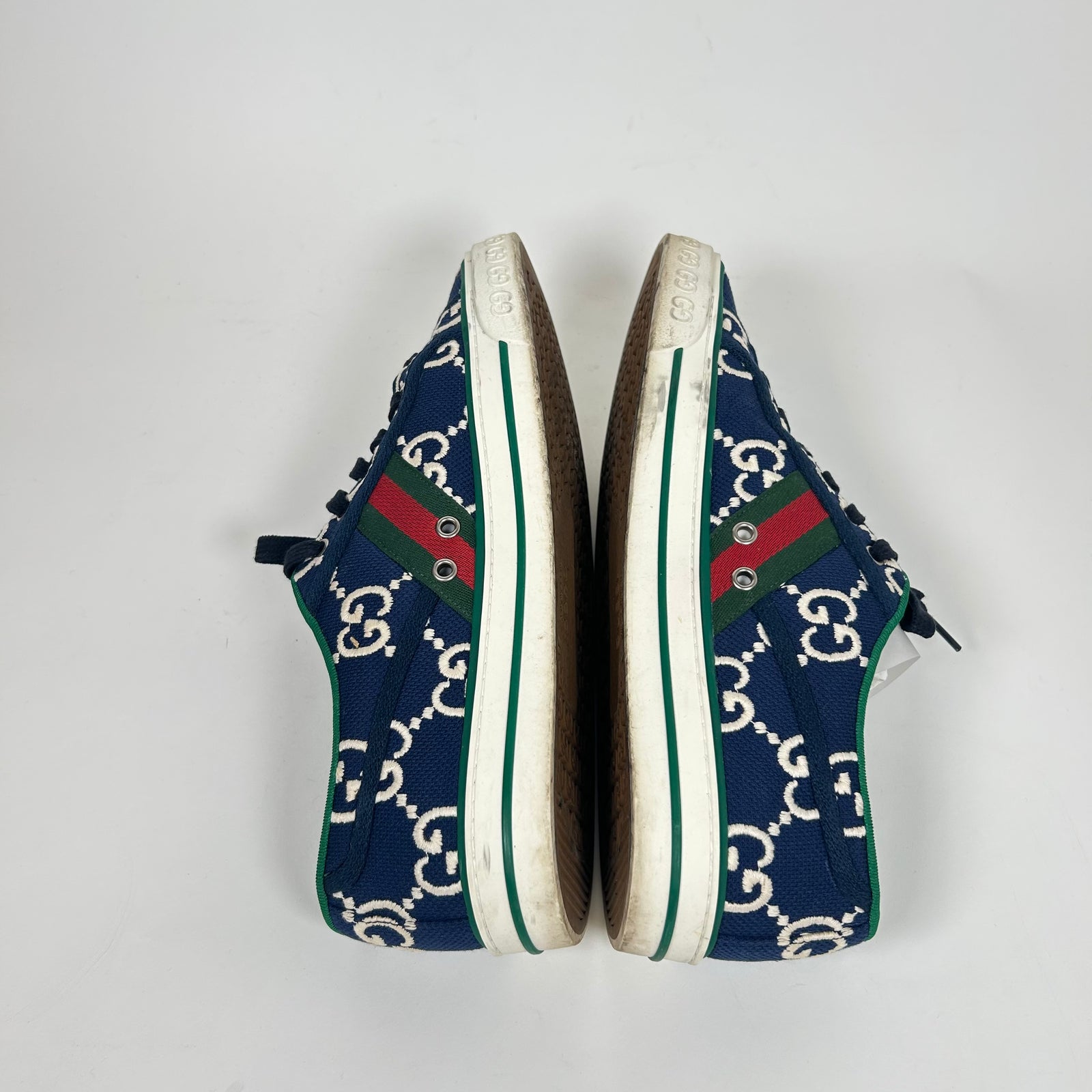 Gucci Dark Blue Tennis 1977 Low Top Sneaker Size GG 9