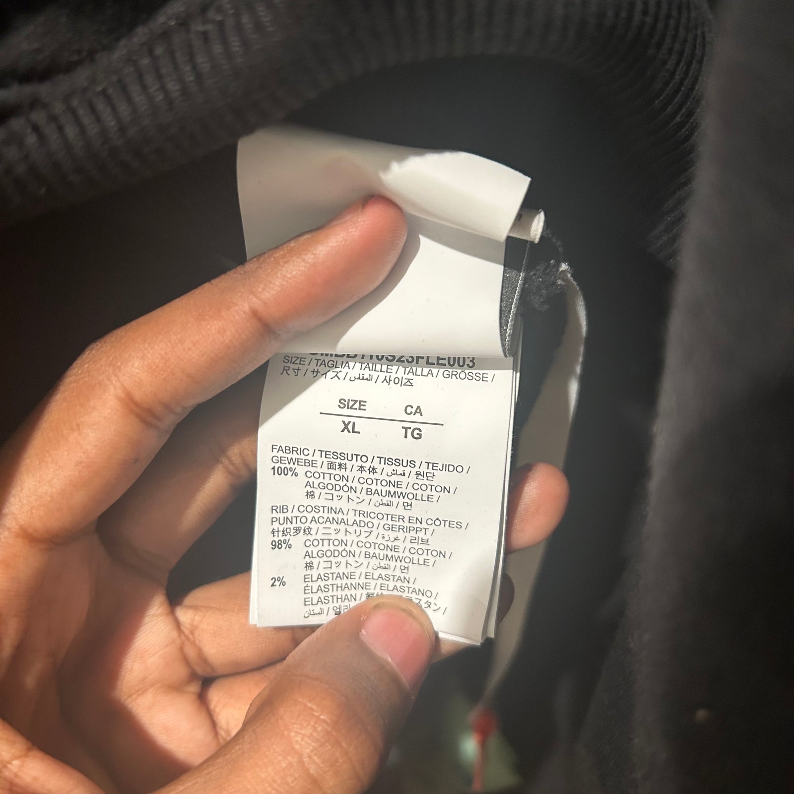 Off-White Hand Arrows Logo Black Hoodie Size XL