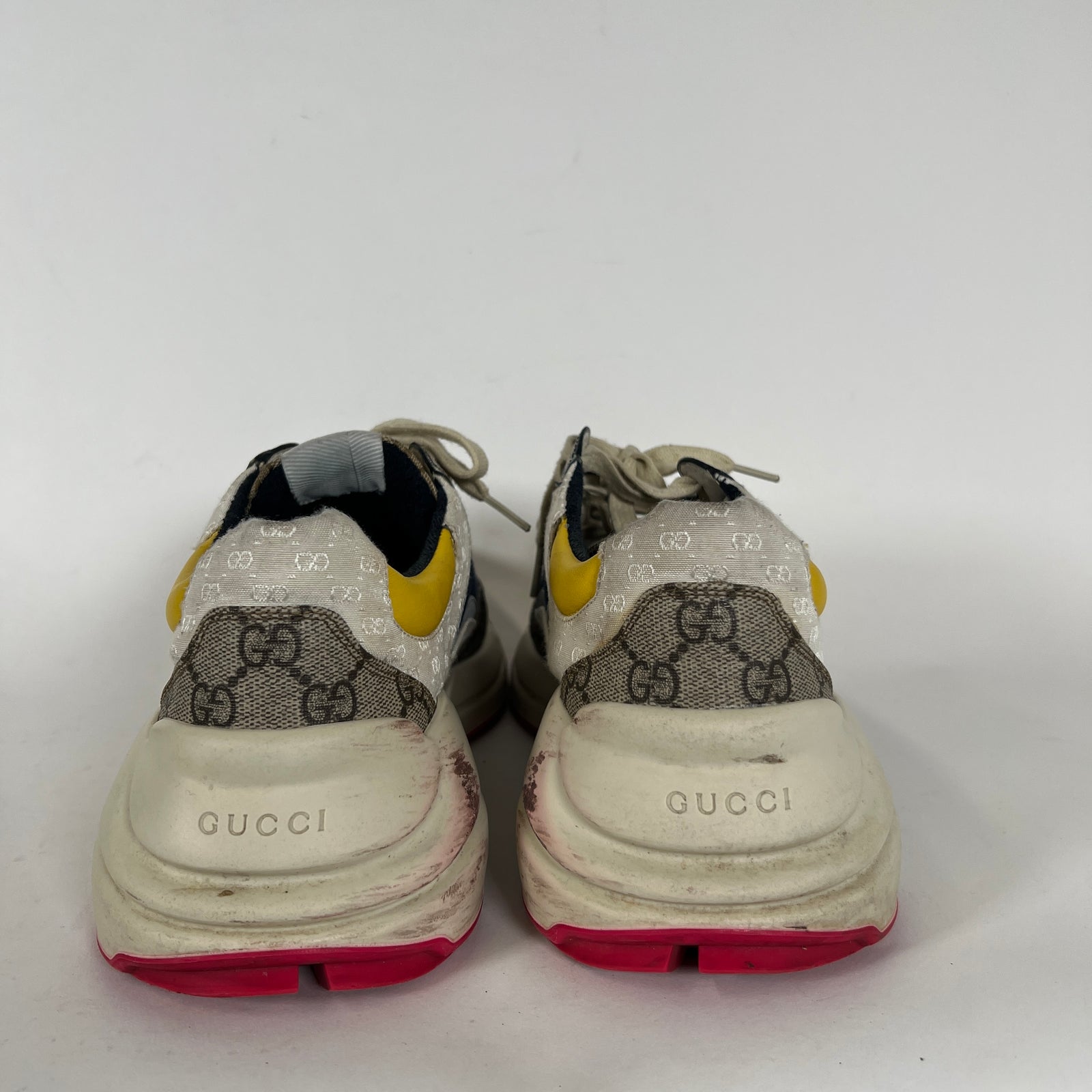 Gucci Rython GG White/Blue Sneakers Size 10