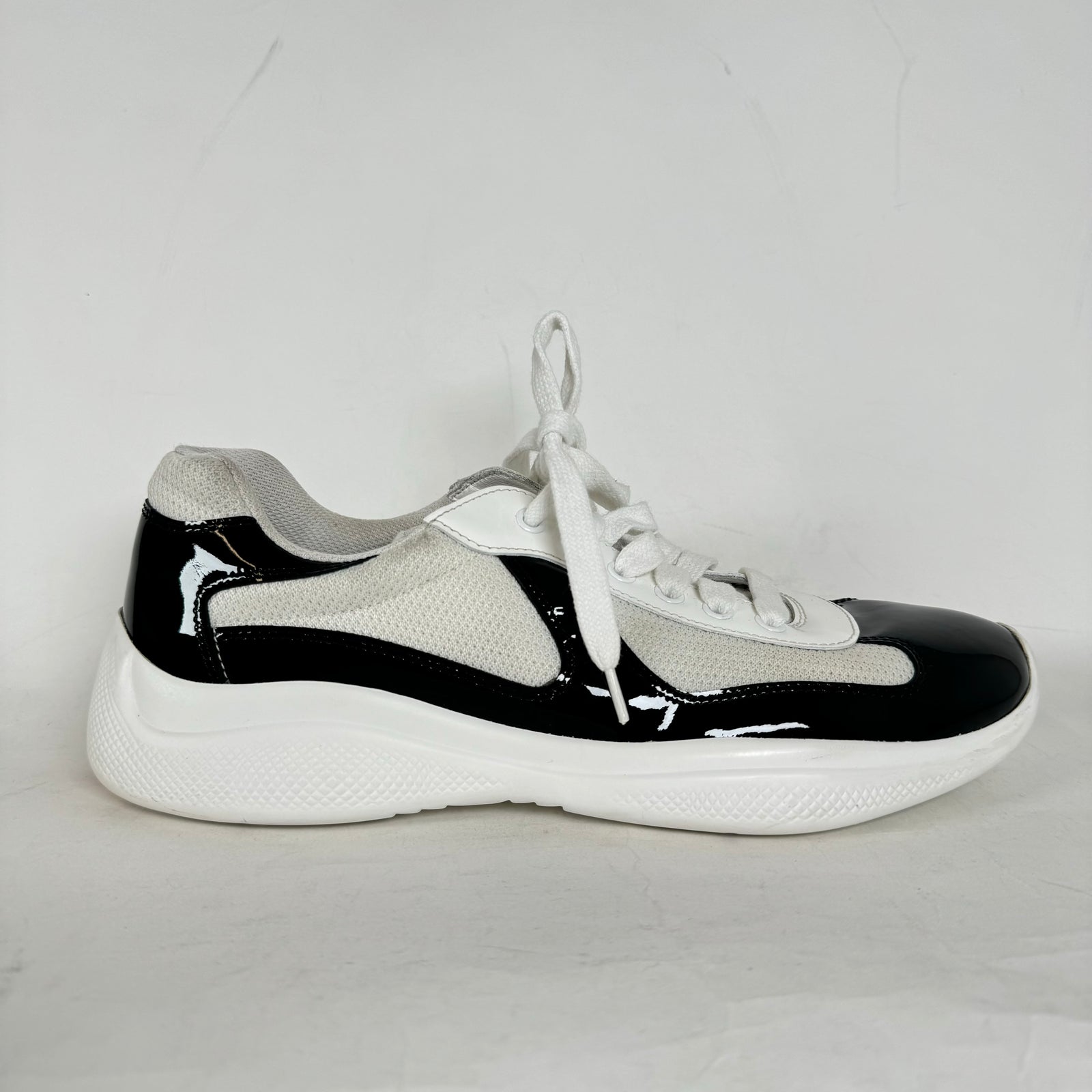 Prada White/Black America Cups Size 7.5