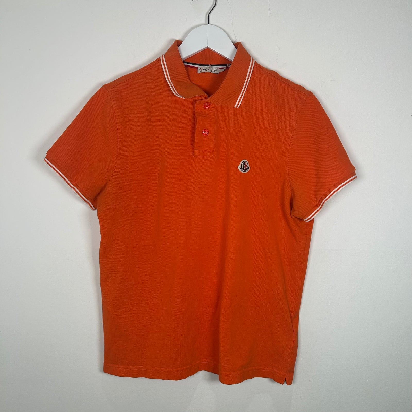 Moncler Orange Polo Shirt Size M