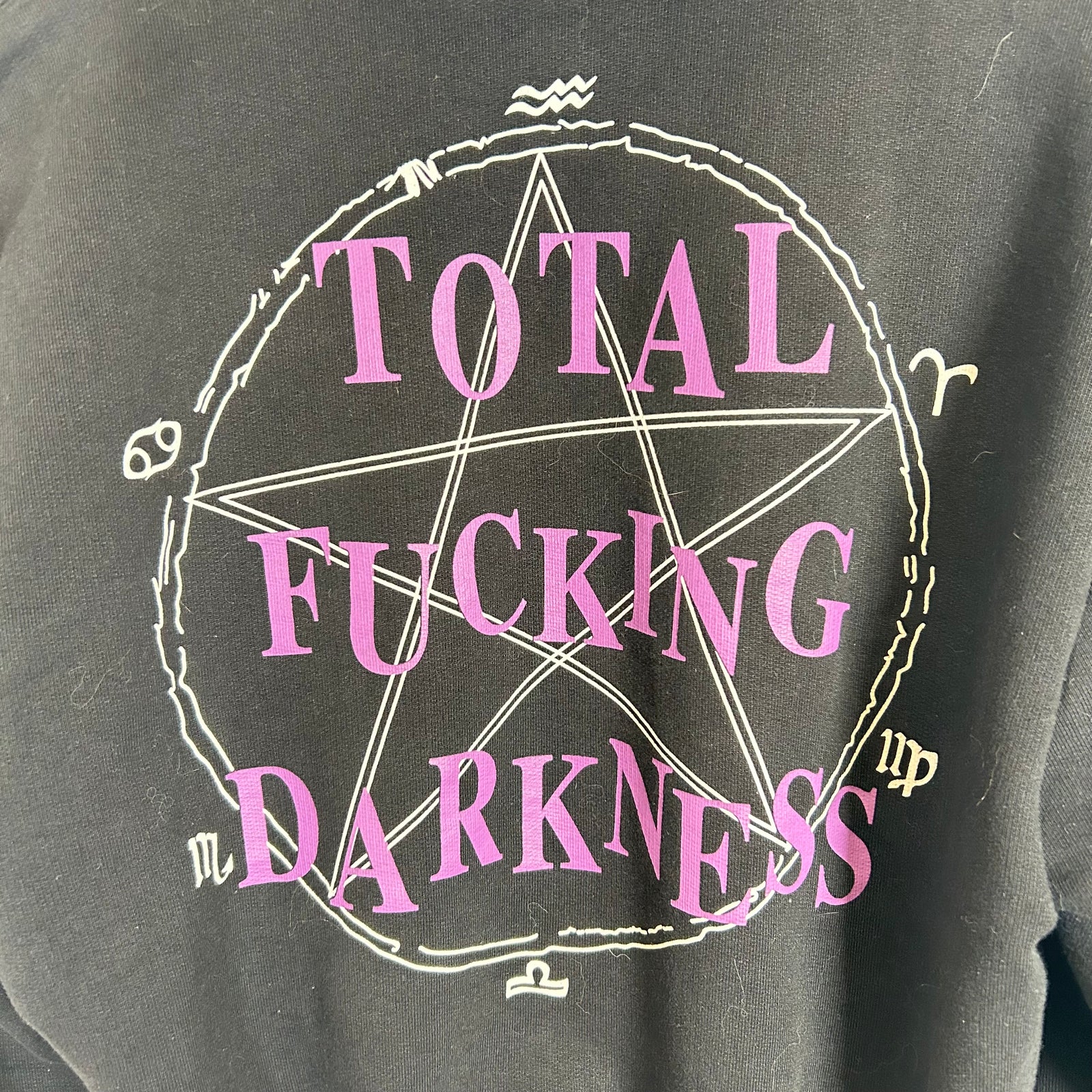 Vetements Black Femme Total Fucking Darkness Hoodie Size S