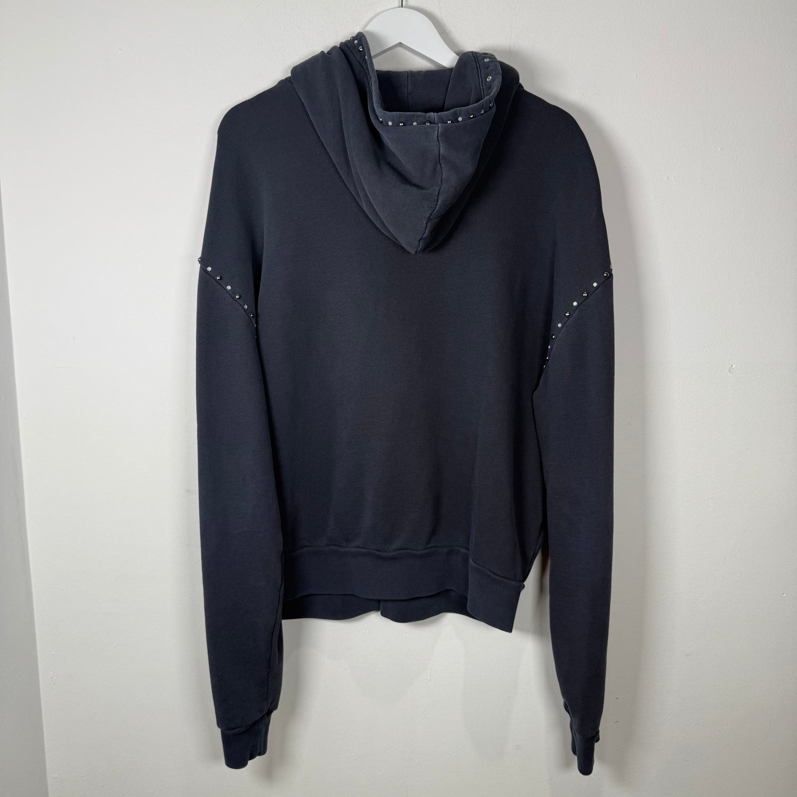 Bossi Navy Studded Logo Hoodie Size M