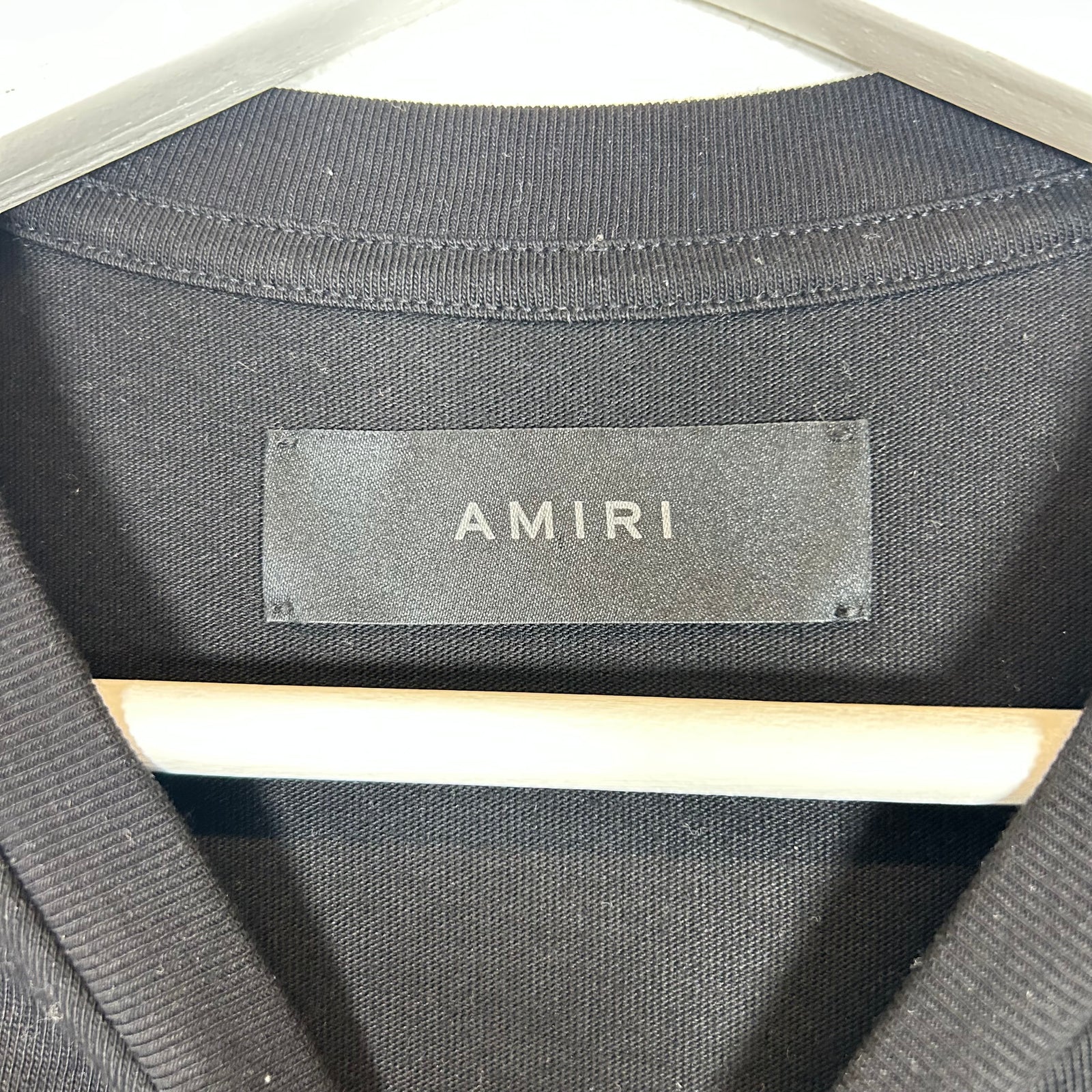 Amiri Wes Lang Black Checkered Skull T-Shirt Size S