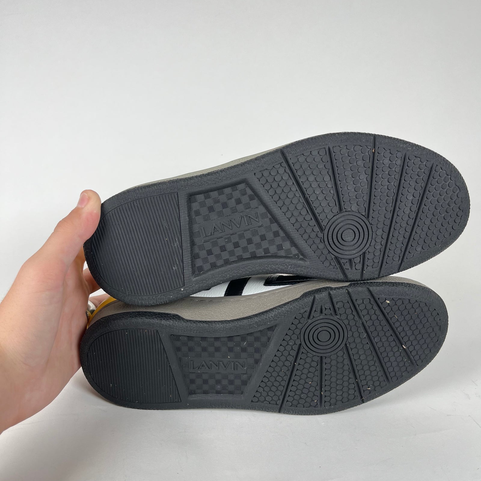 Lanvin Black/Yellow Clay Low Top Sneaker Size 39