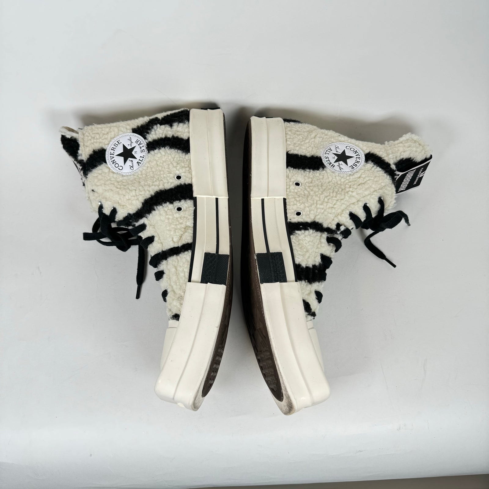 Rick Owens Converse Zebra TURBODRK Chuck 70 Sneakers Size 11