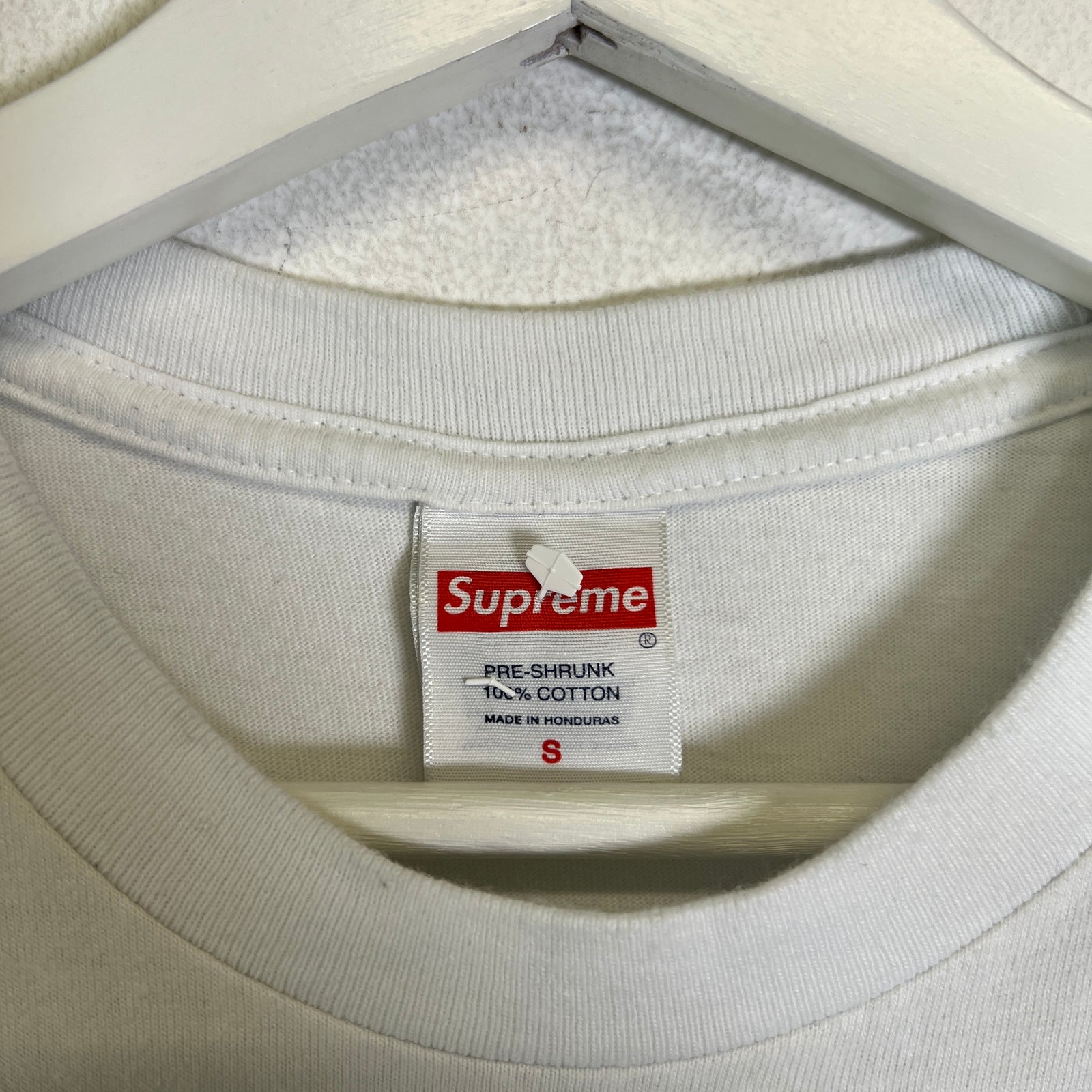 Supreme White Snowman Logo T-Shirt Size L