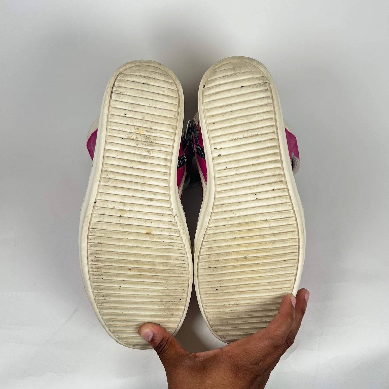 Rick Owens Pink Jumbo Lace Geobasket Size 43.5