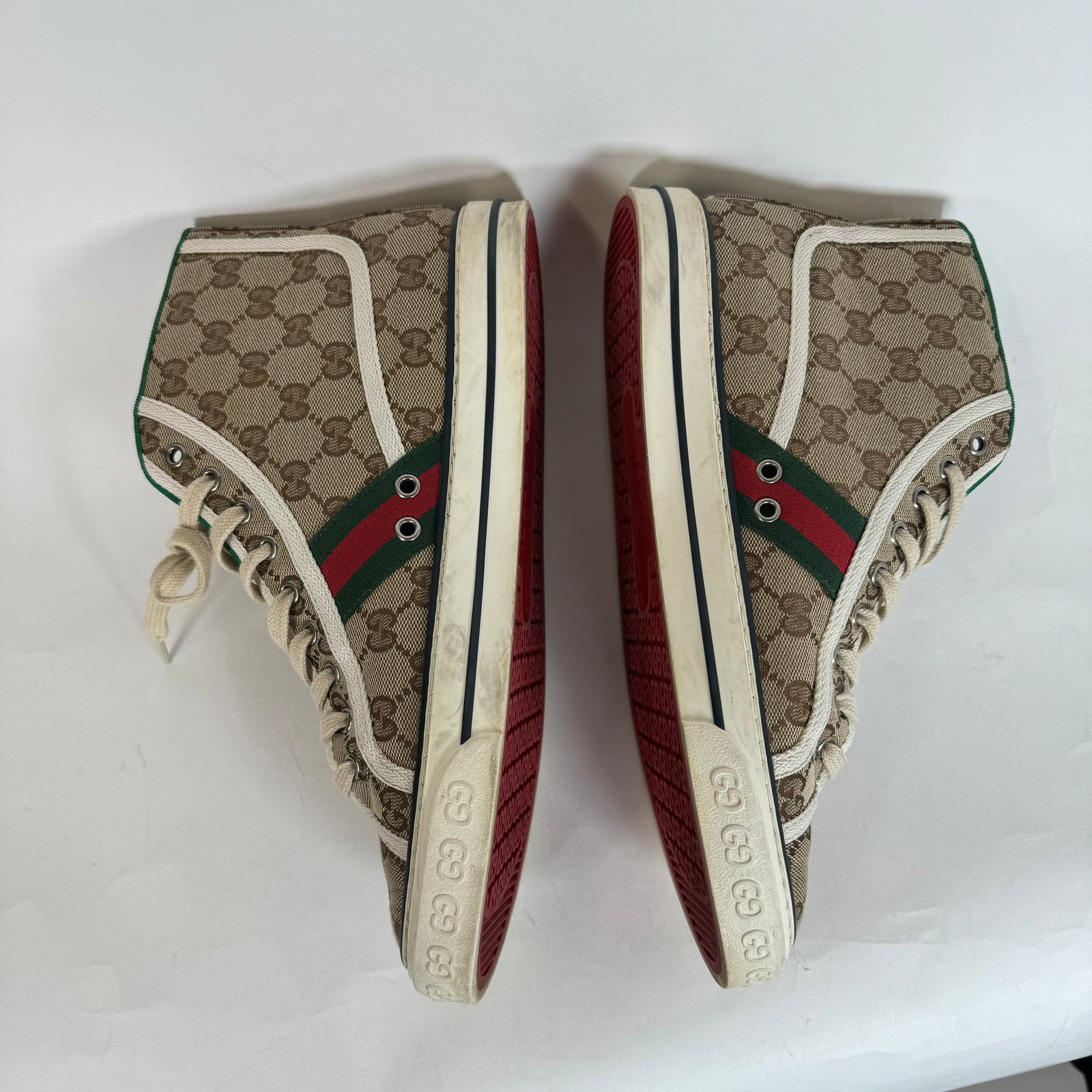 Gucci Beige Tennis 1977 High Top Sneaker Size 9