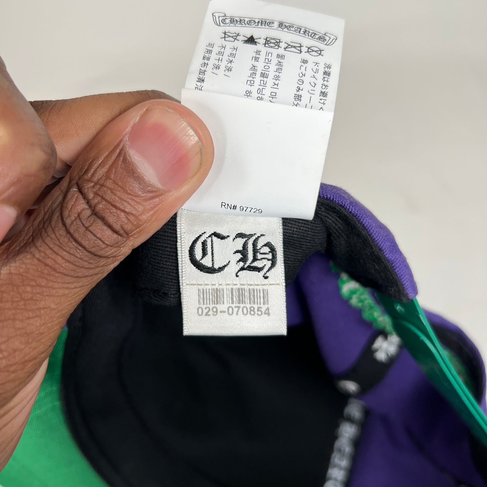 Chrome Hearts Purple/Green CH Baseball Cap