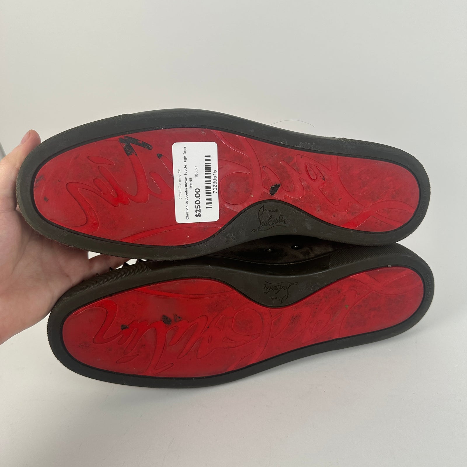 Christian Louboutin Olive Suede High Tops Size 45