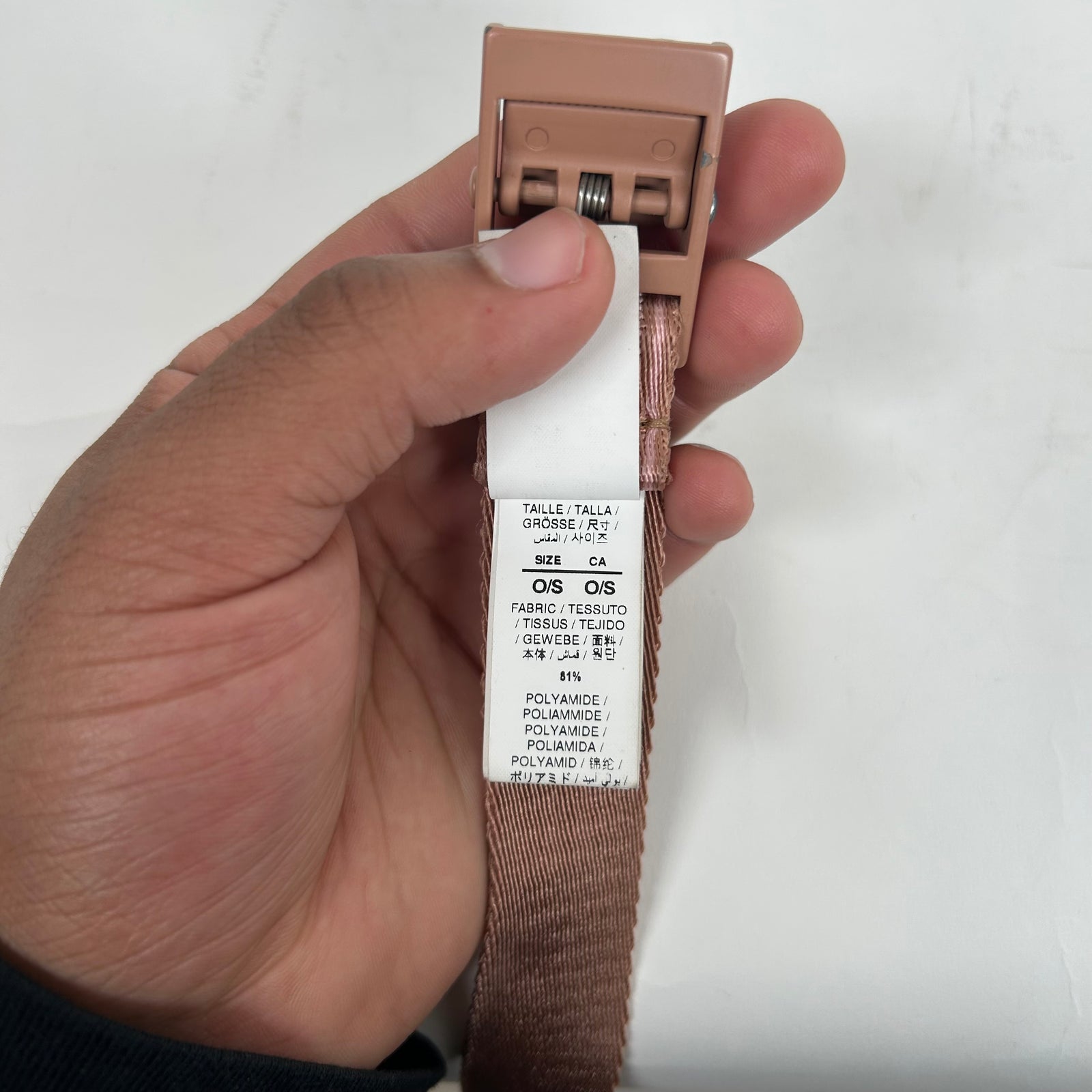 Off-White Pink Industrial Belt Size OS