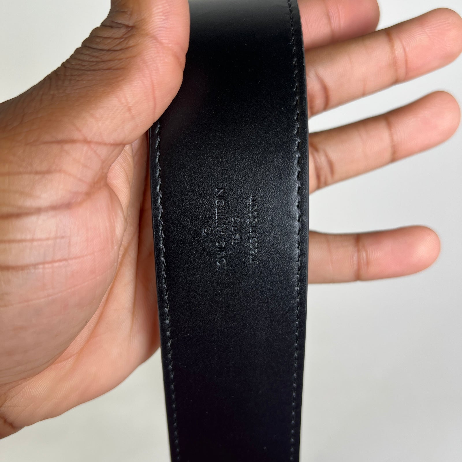 Louis Vuitton Damier Graphite LV Initiales 40MM Belt