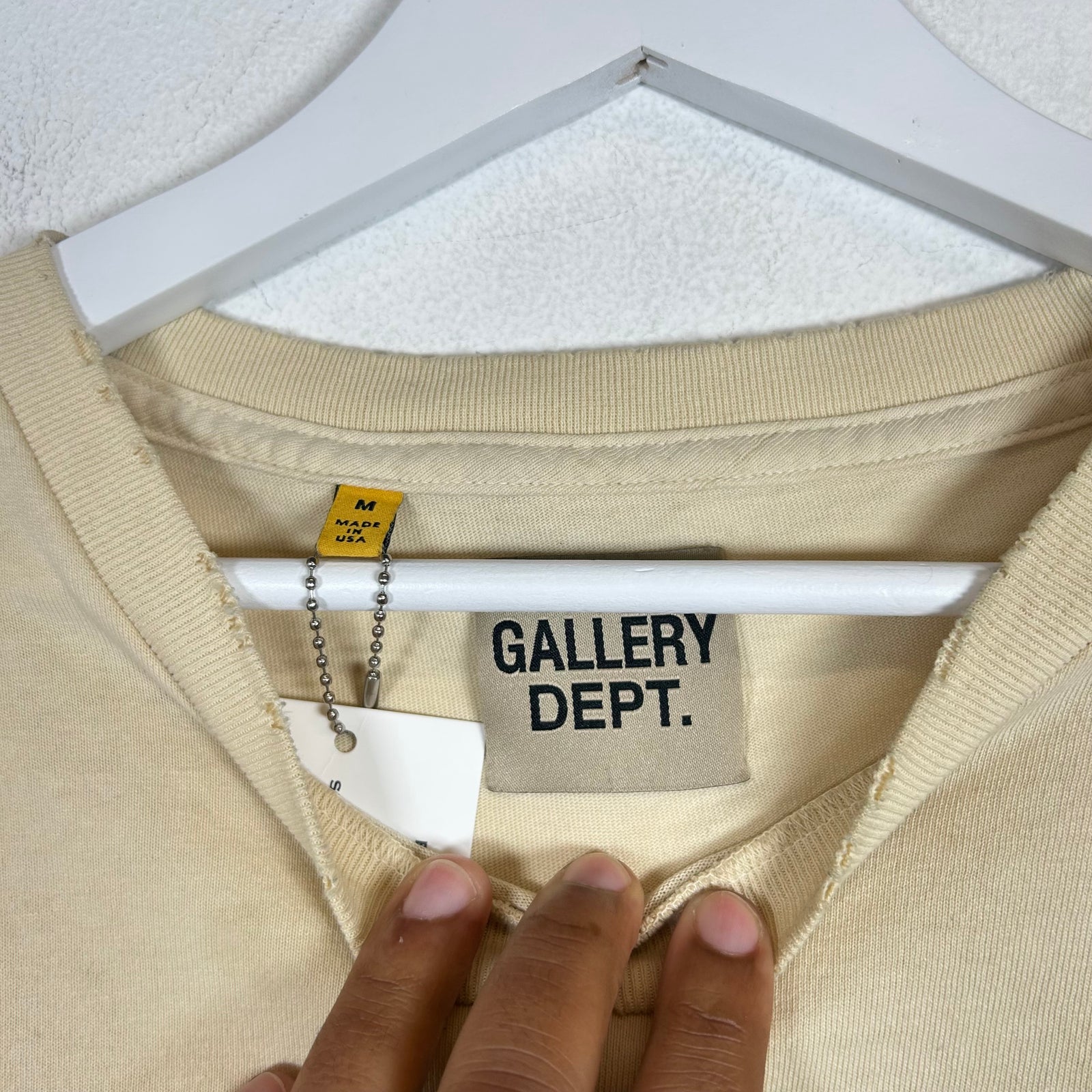 Gallery Dept Beige F1 Miami T-Shirt Size M